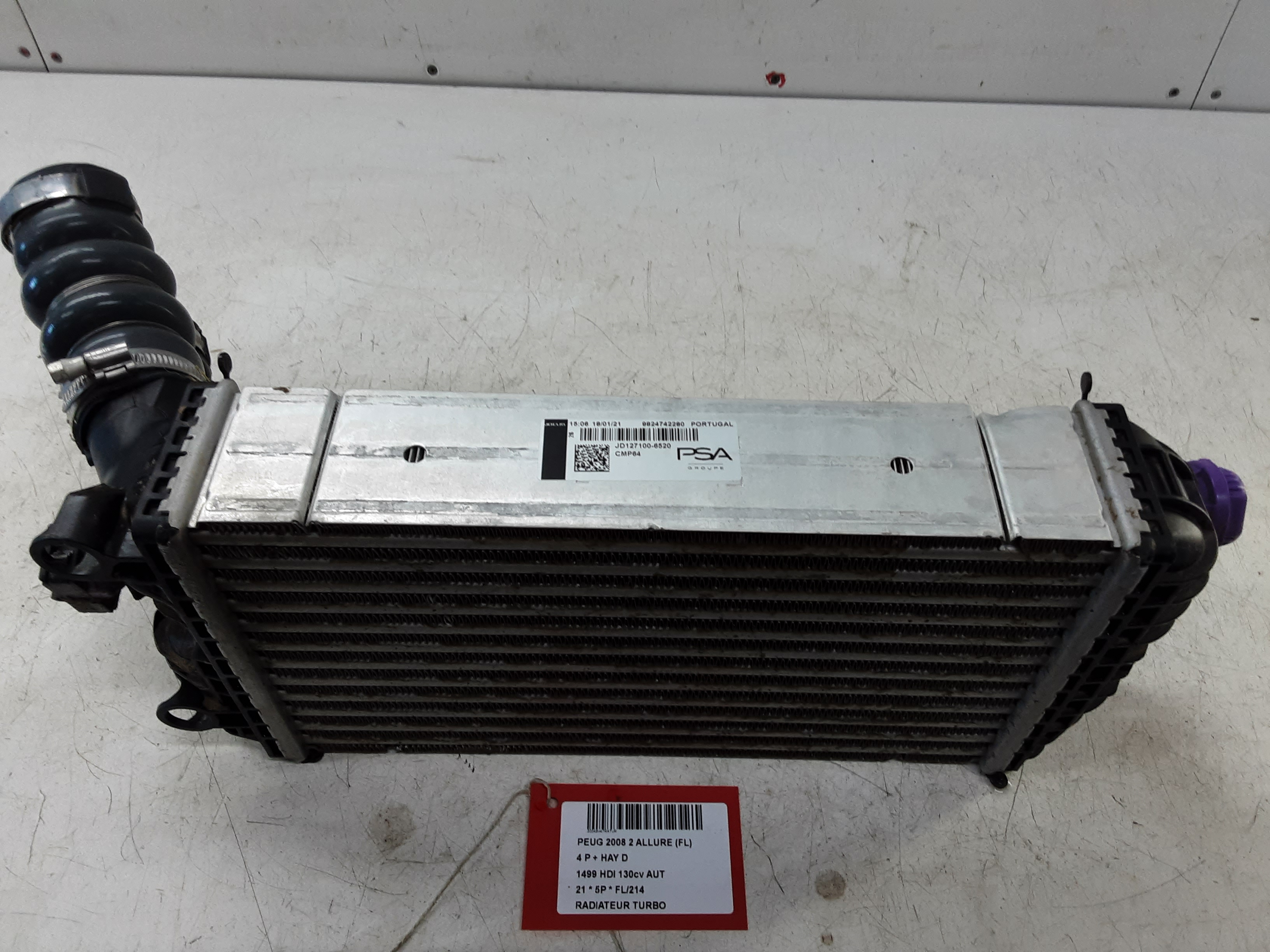 RADIATEUR DE TURBO Peugeot 2008 (2) 8/19+