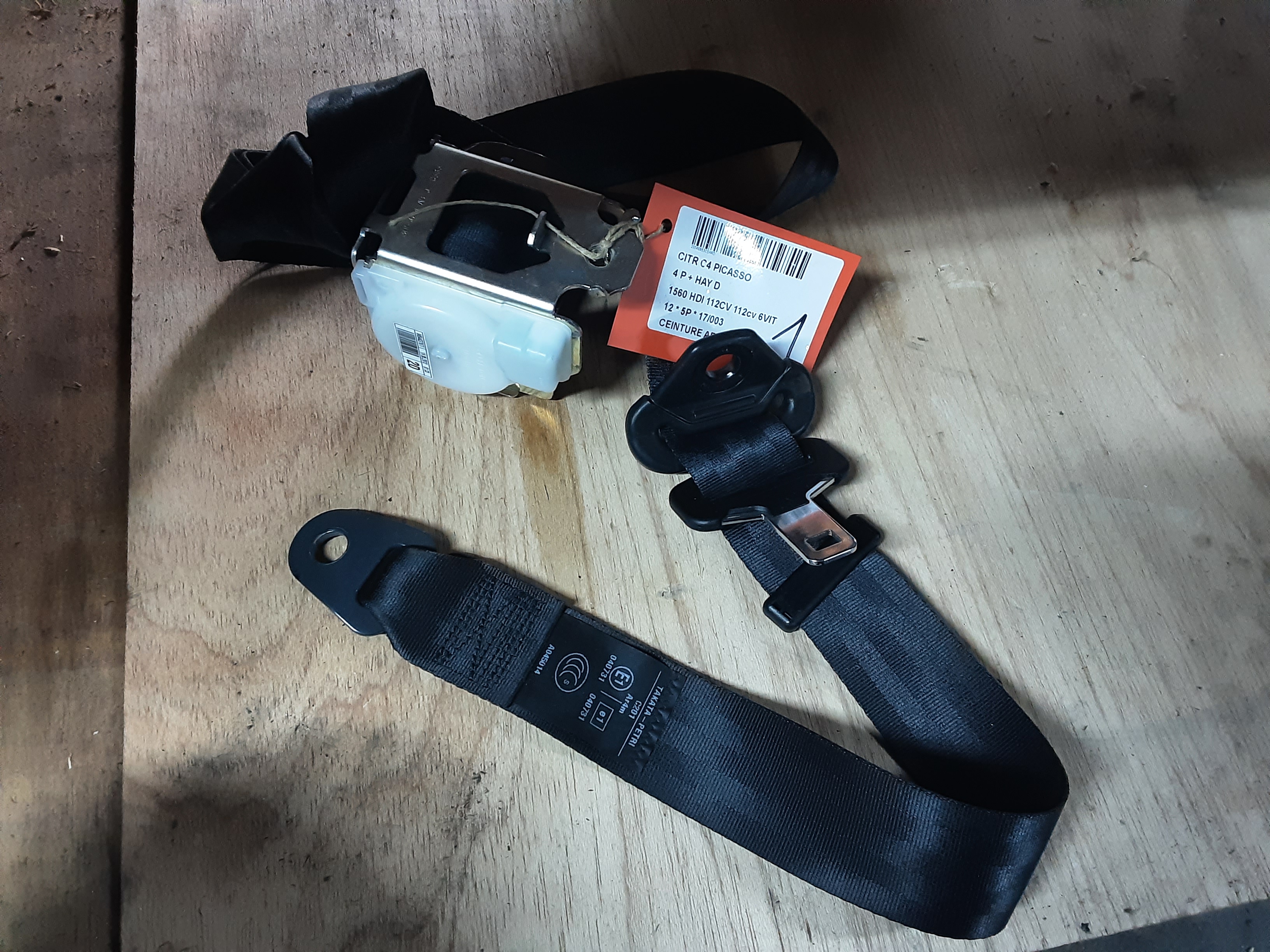 VEILIGHEIDSGORDEL ACHTER RECHTS Citroen C4 PICASSO 02/07 - 13