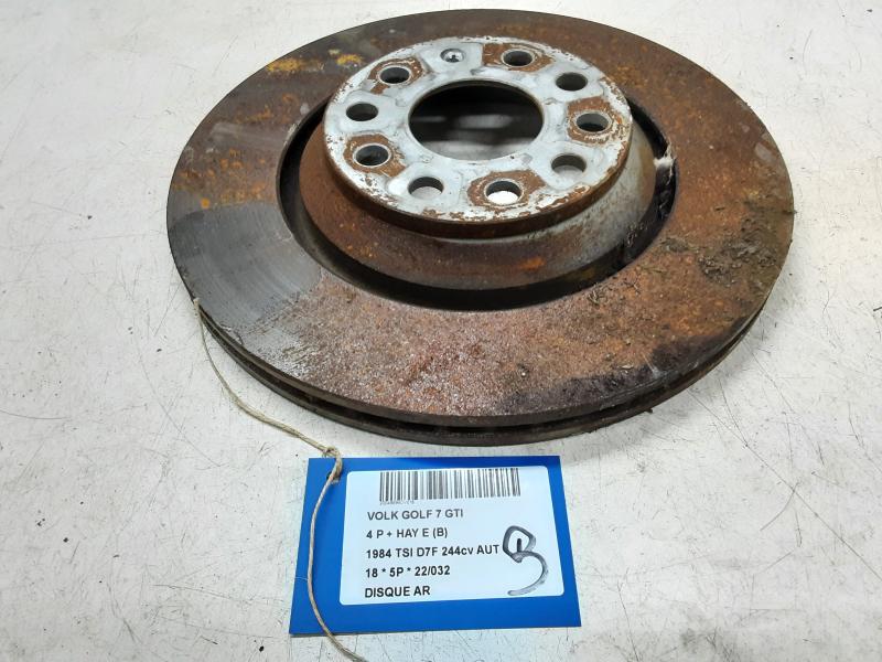 DISQUE ARRIERE Vw GOLF VII 1/17 - 2/20 FaceLift