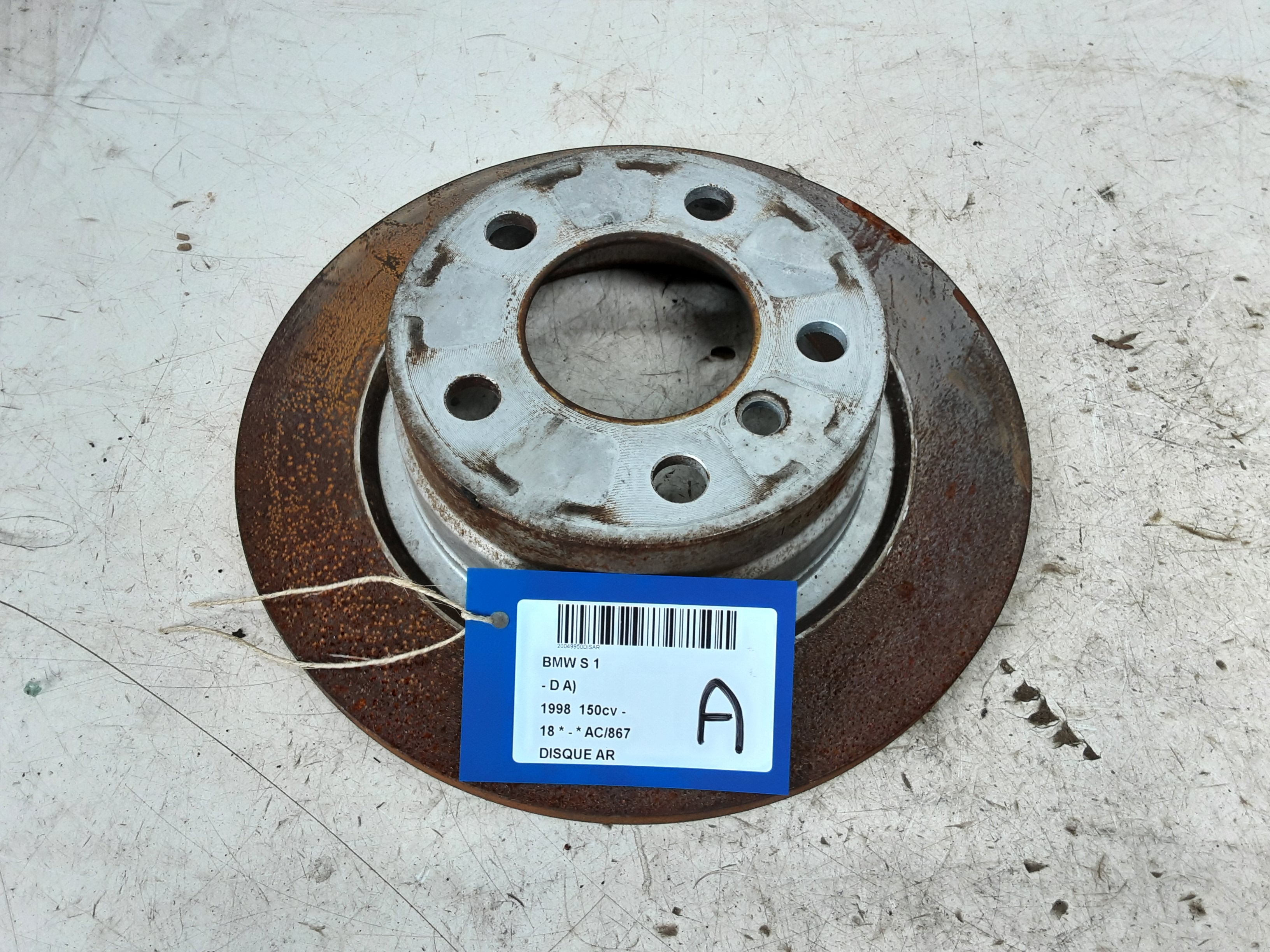 DISQUE ARRIERE Bmw 1 F20/F21 3/15 - 19