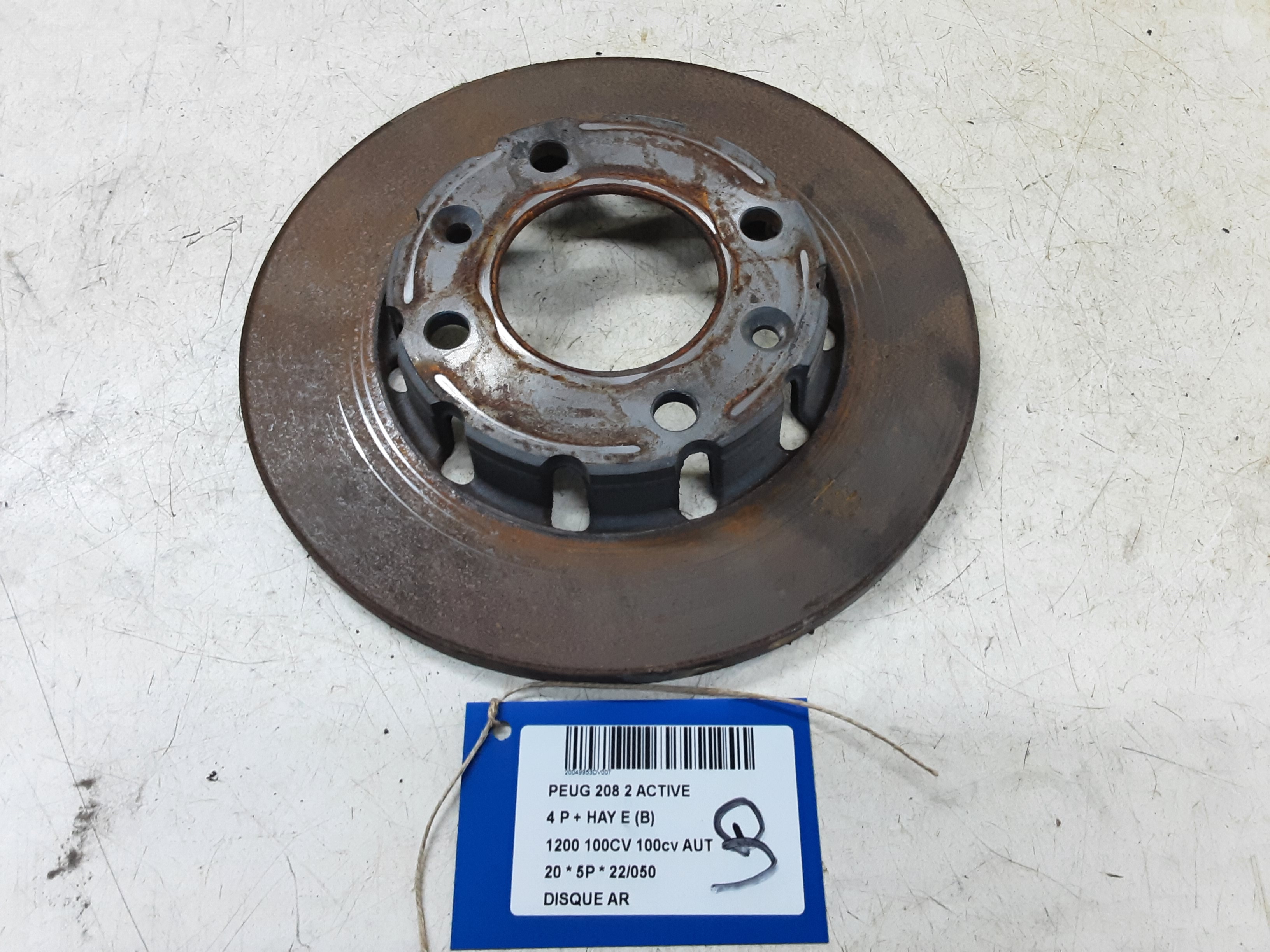 REMSCHIJF ACHTER Peugeot 208 6/19+