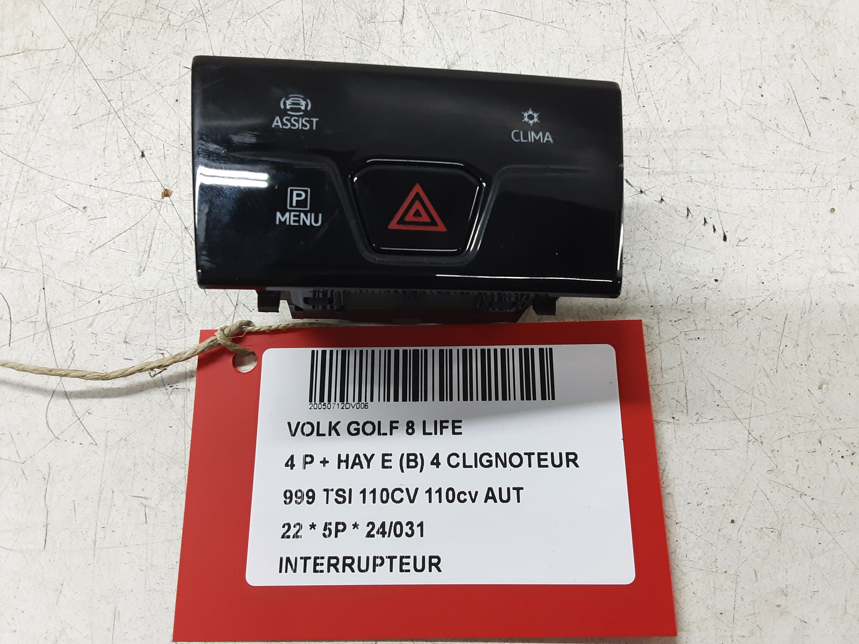 INTERRUPTEUR Vw GOLF VIII 2/20+