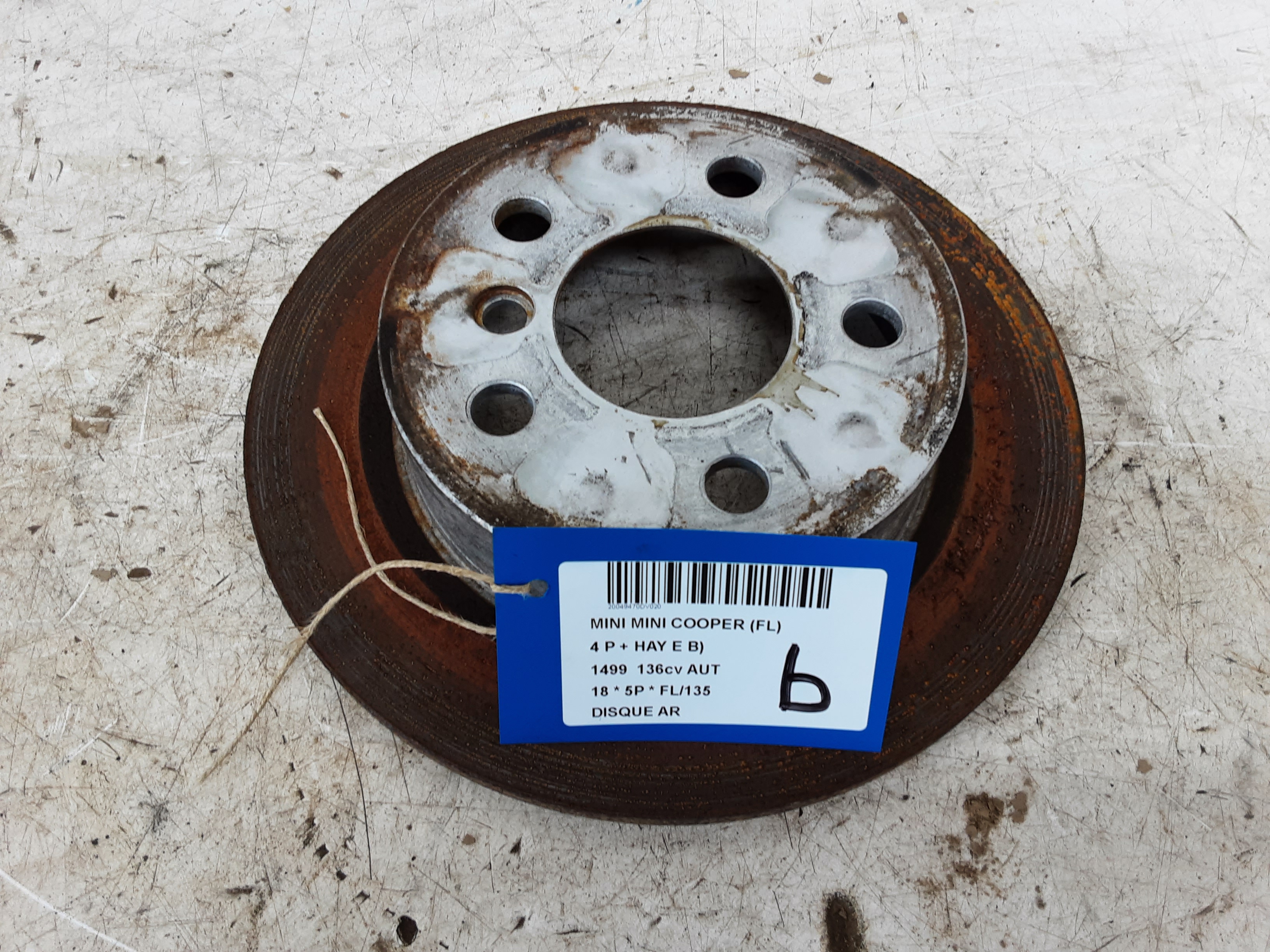REMSCHIJF ACHTER Mini F55 5-portes : 07/14 &gt;