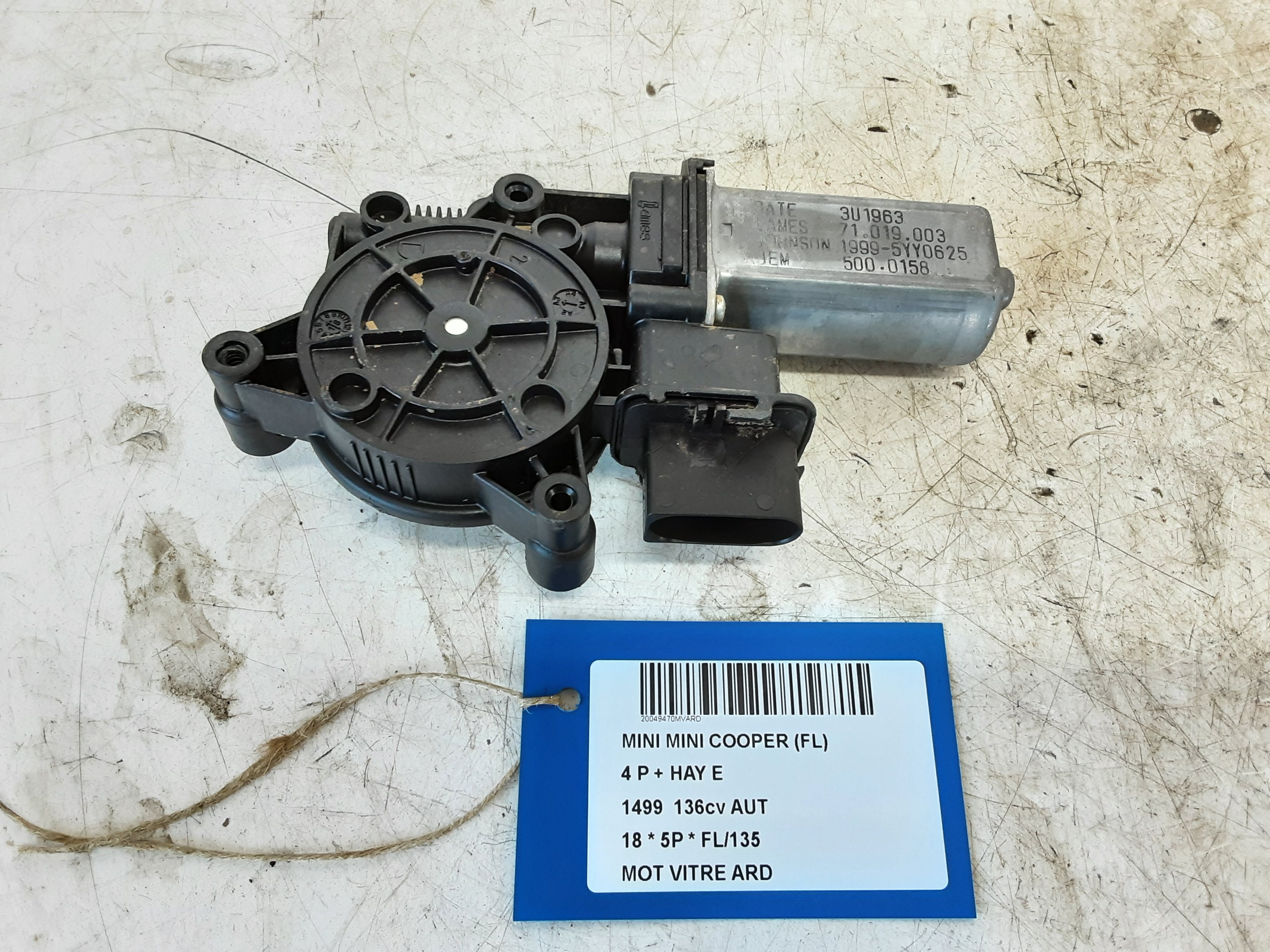MOTOR RUITMECHANISME ACHTER RECHTS Mini F55 5-portes : 07/14 &gt;