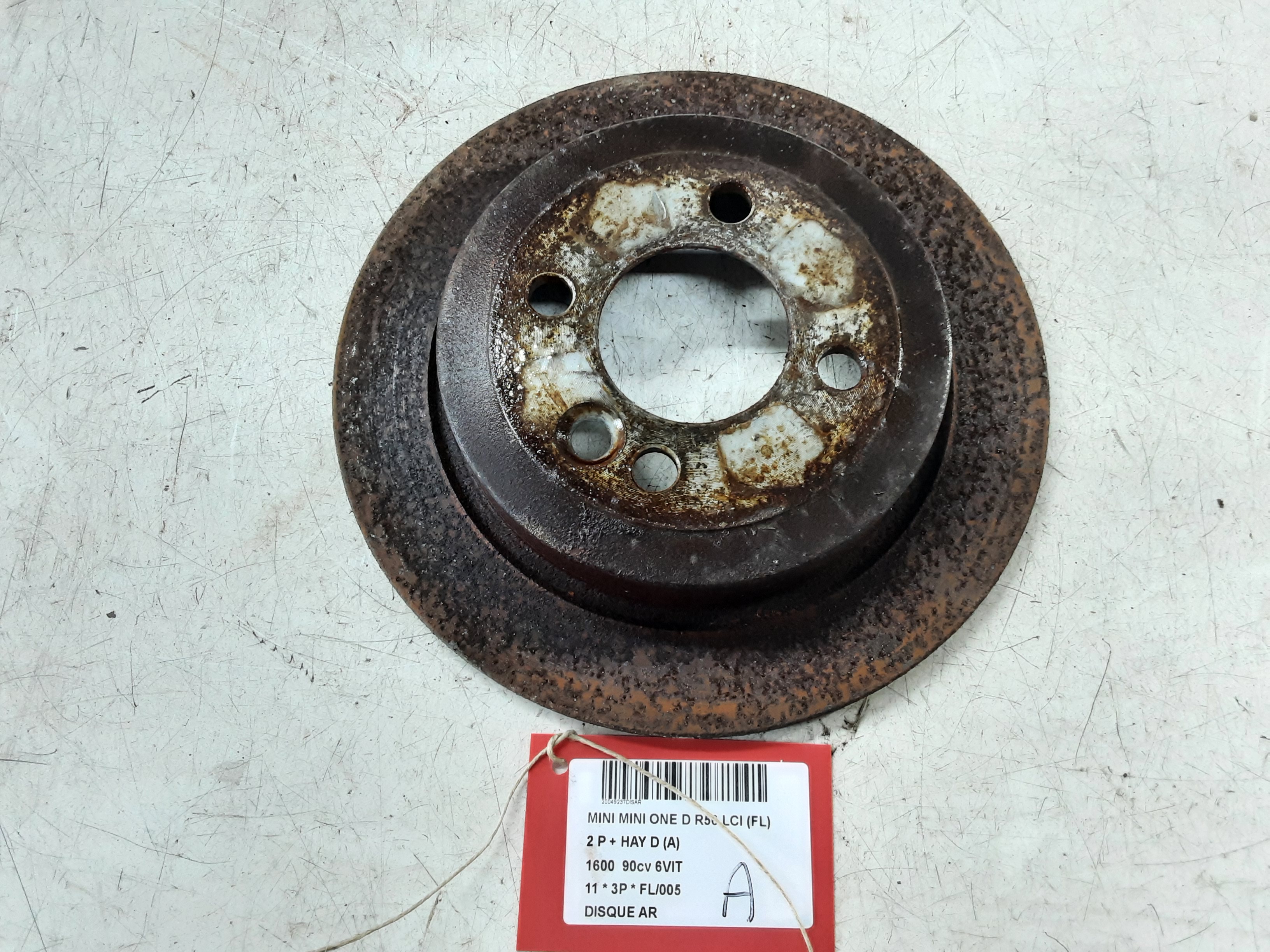 REMSCHIJF ACHTER Mini R56 : 3-Portes  10/2010 &gt; 2014