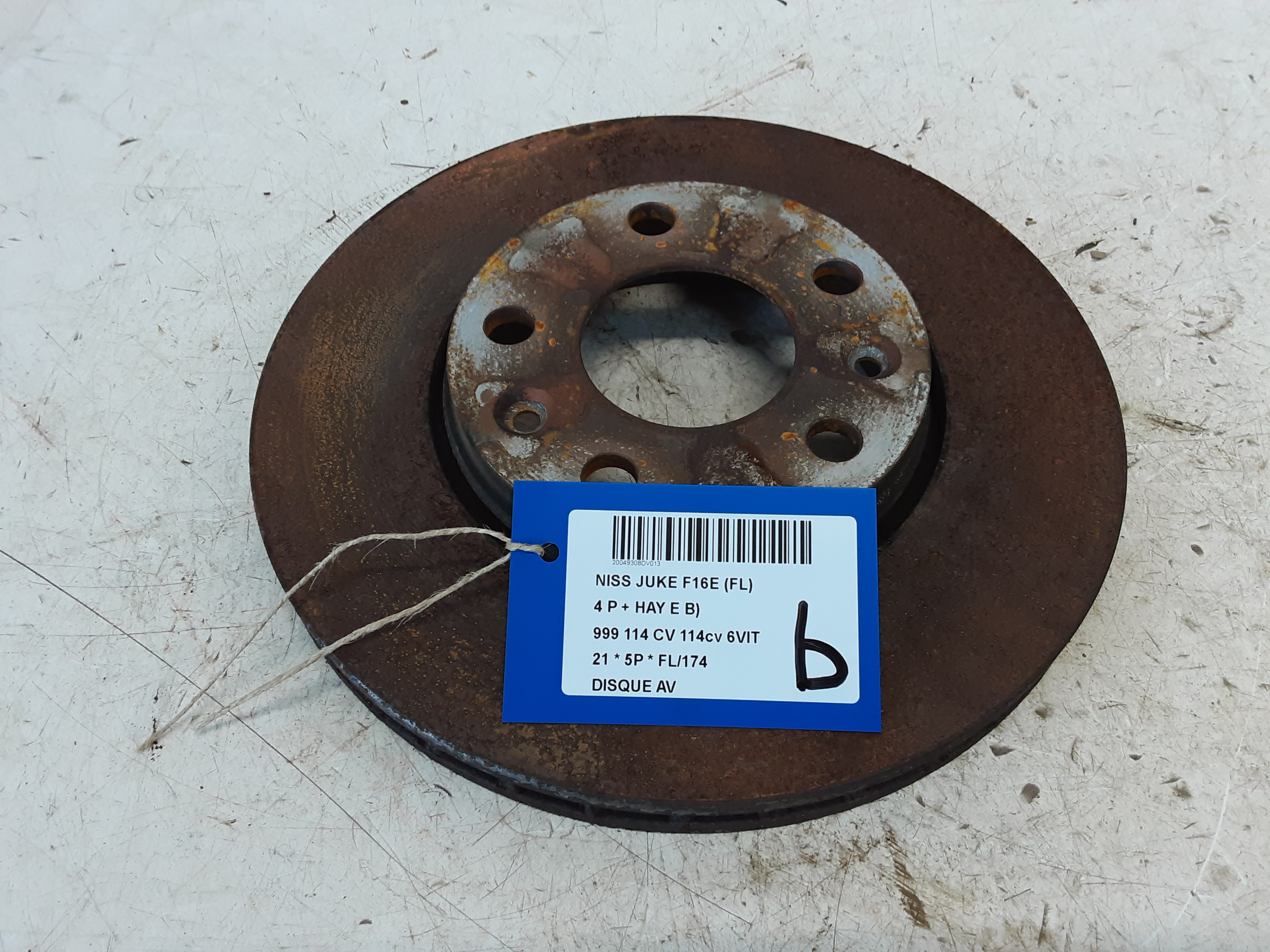DISQUE AVANT Nissan JUKE 8/19+