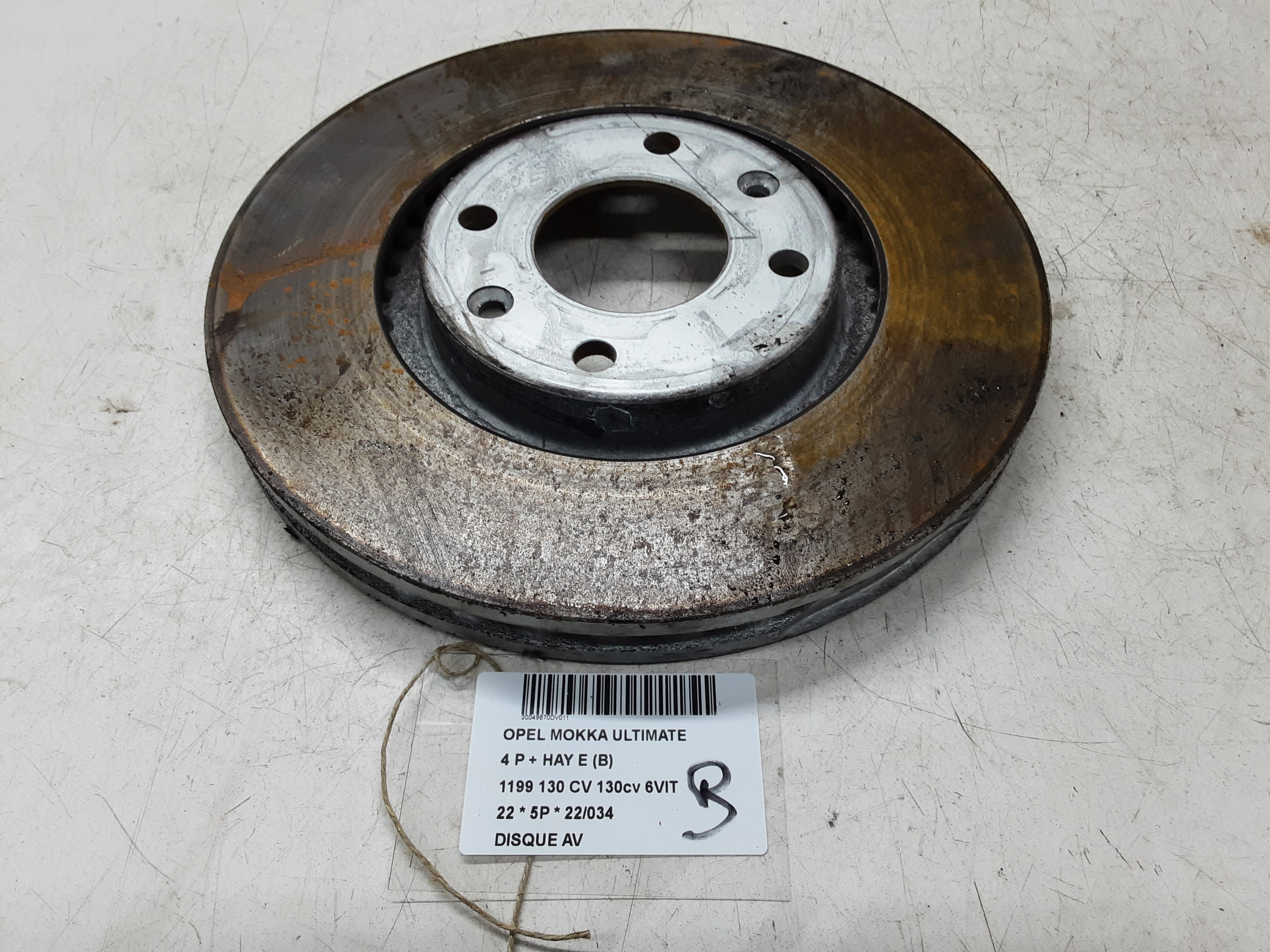 DISQUE AVANT Opel MOKKA 10/20 +