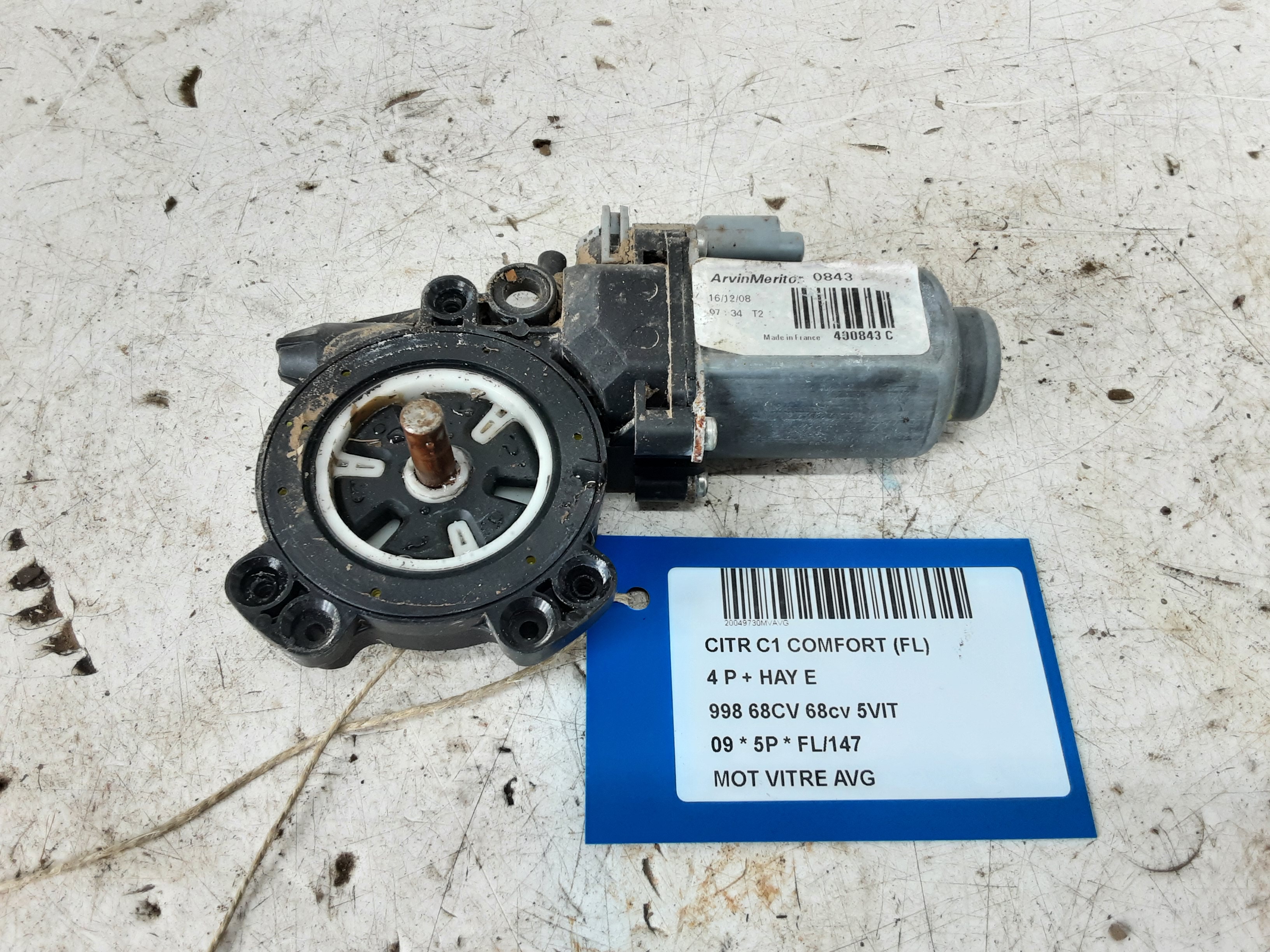 MOTOR RUITMECHANISME VOOR LINKS Citroen C1 06/05 - 14
