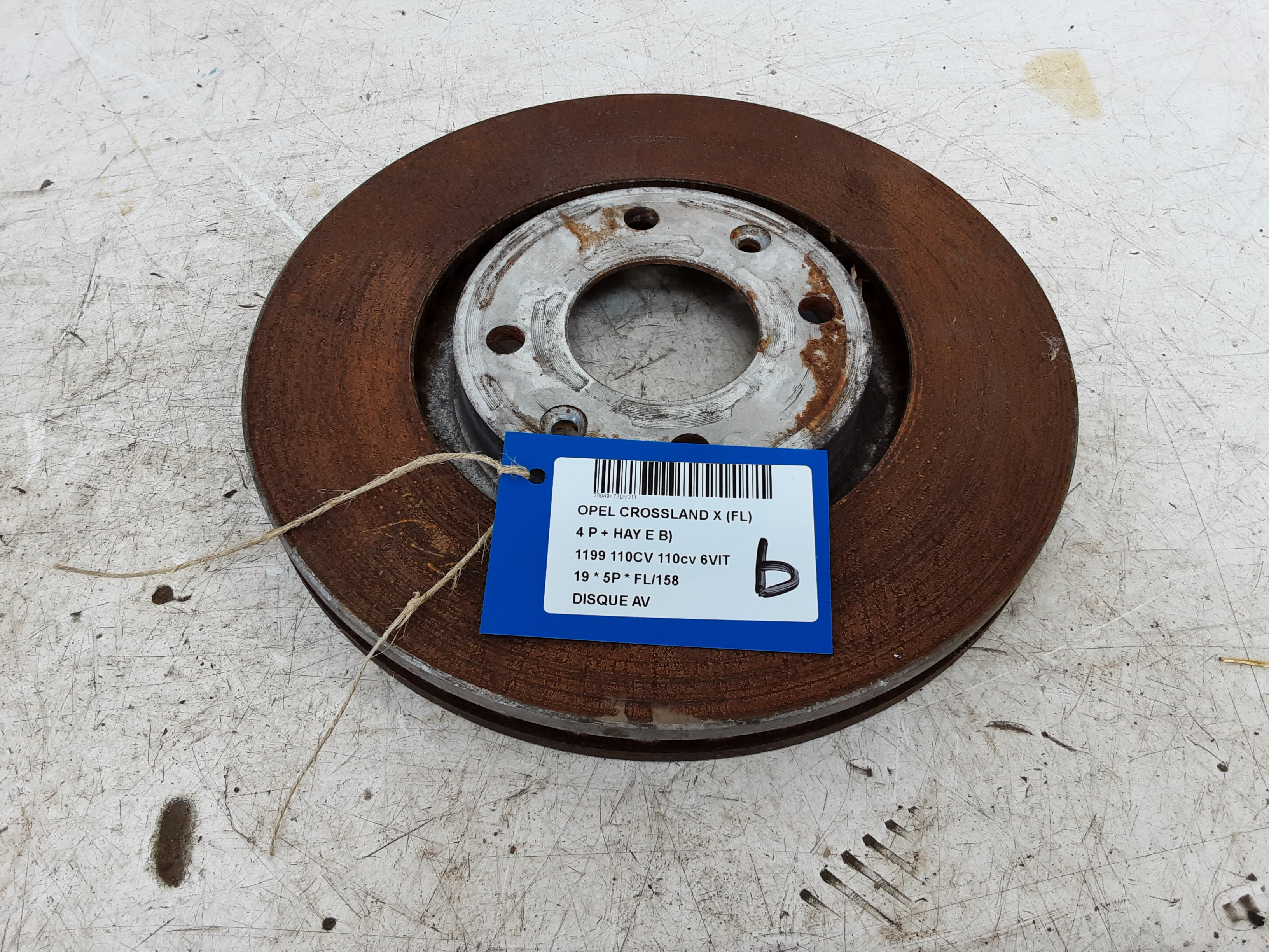 REMSCHIJF VOOR Opel CROSSLAND X 6/17+