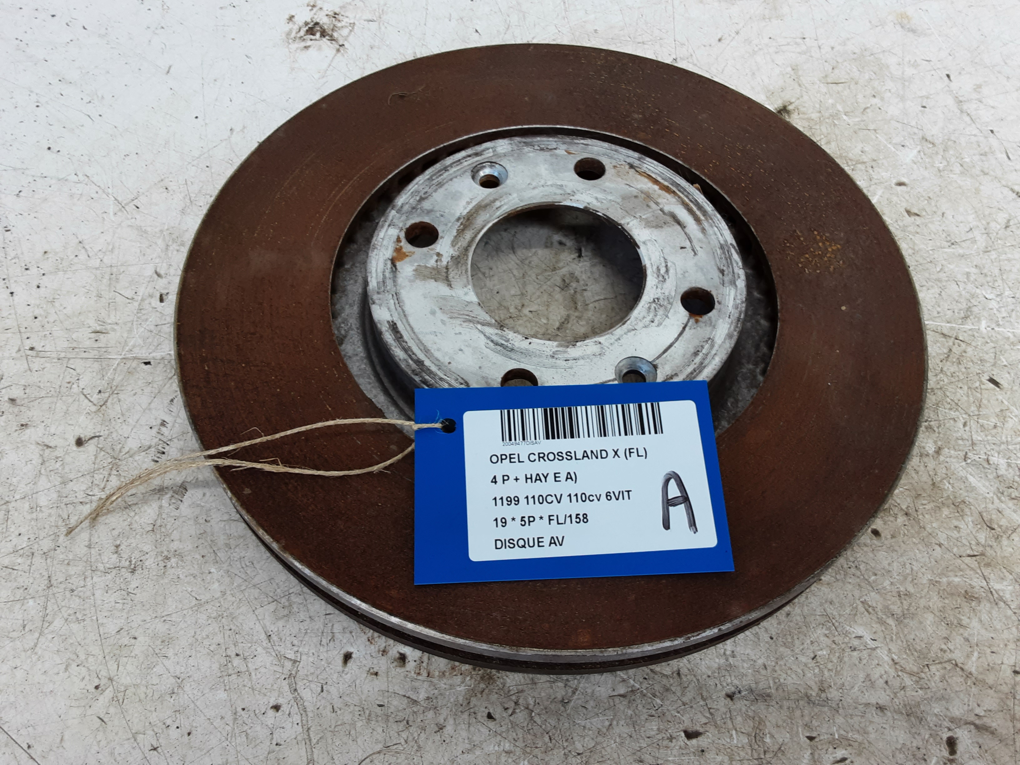 REMSCHIJF VOOR Opel CROSSLAND X 6/17+