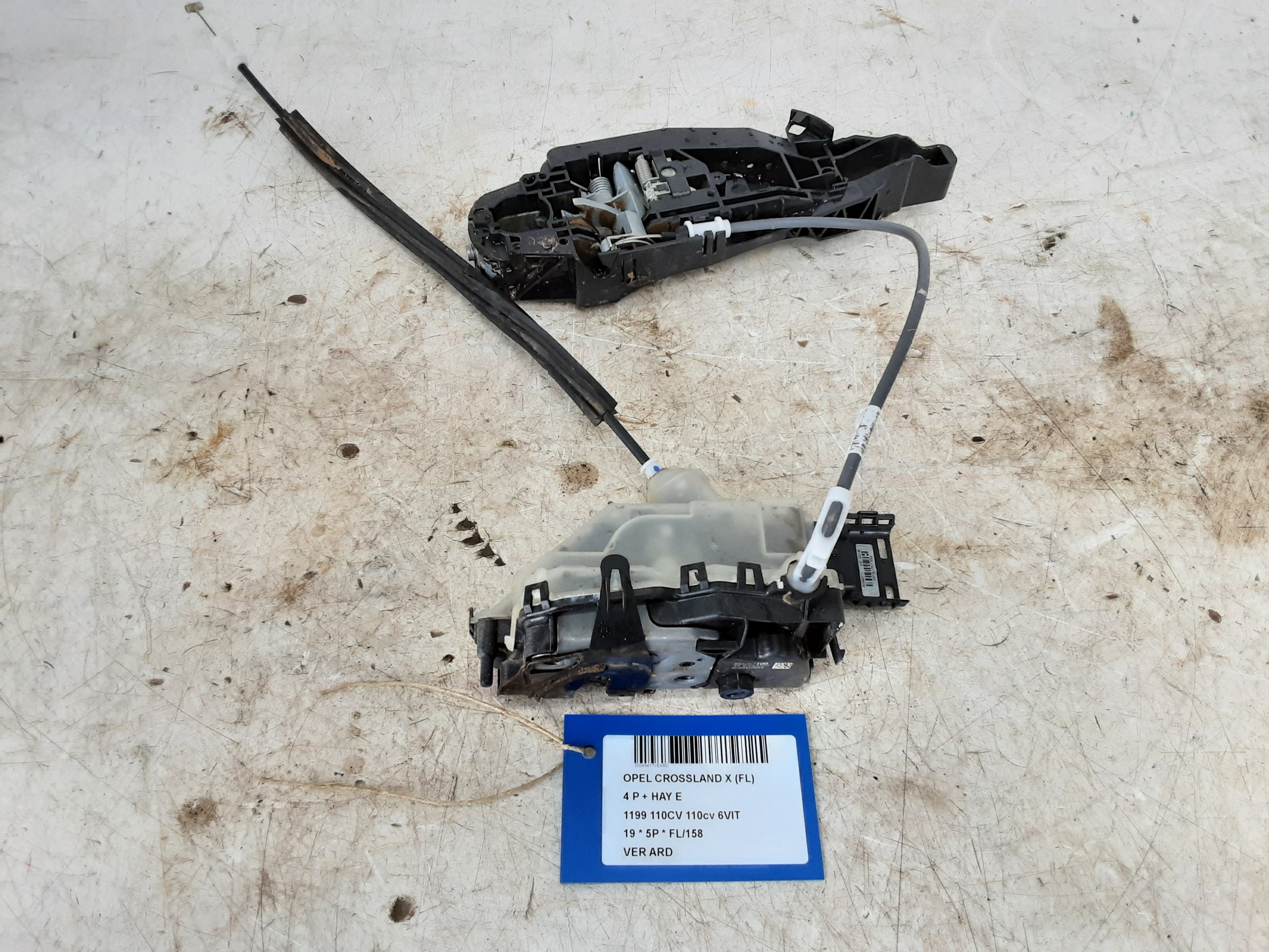 VERGRENDELING ACHTER RECHTS Opel CROSSLAND X 6/17+