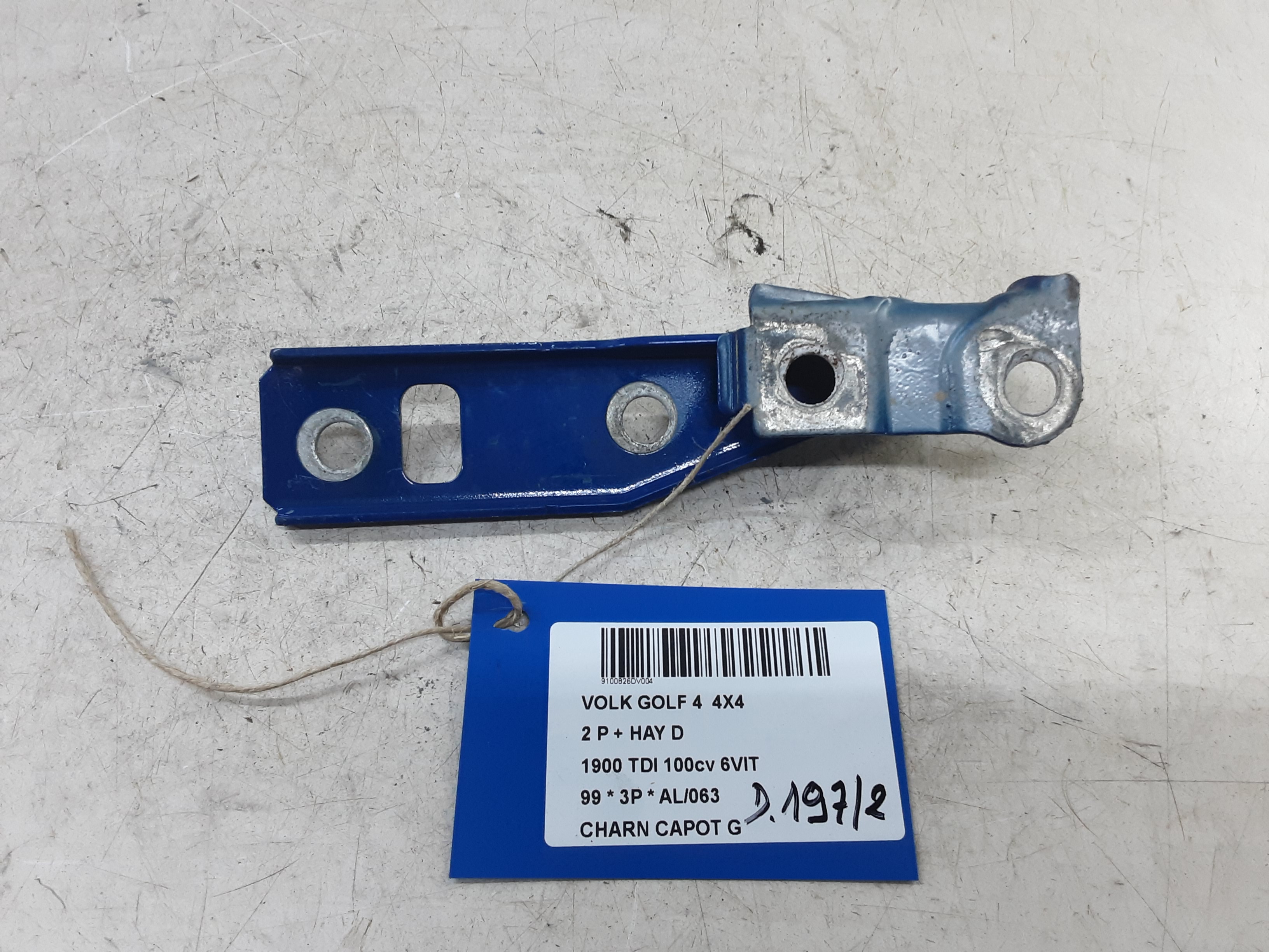 SCHARNIER MOTORKAP LINKS Vw GOLF IV 11/97 - 03