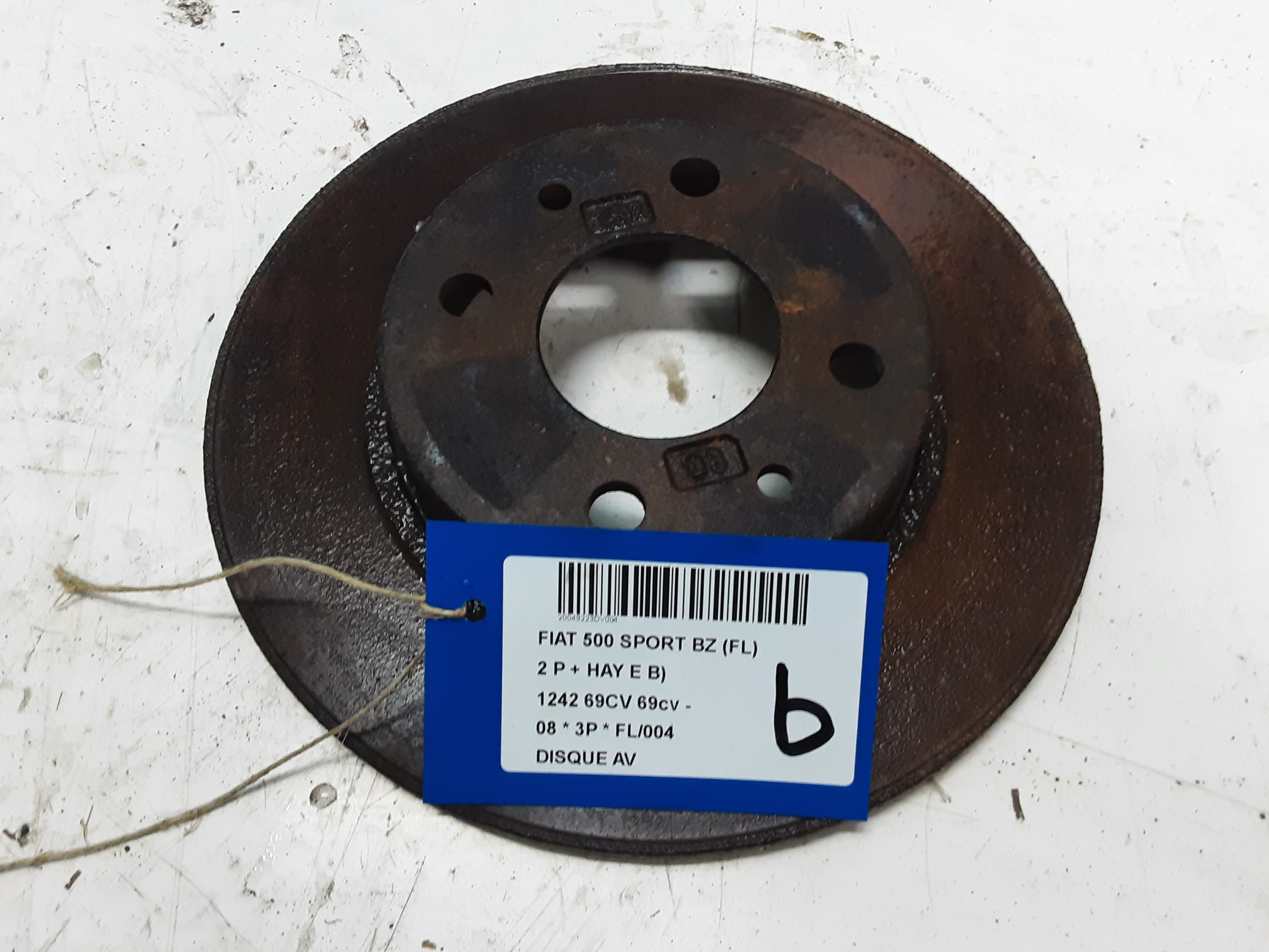 REMSCHIJF VOOR Fiat 500 07 - 15