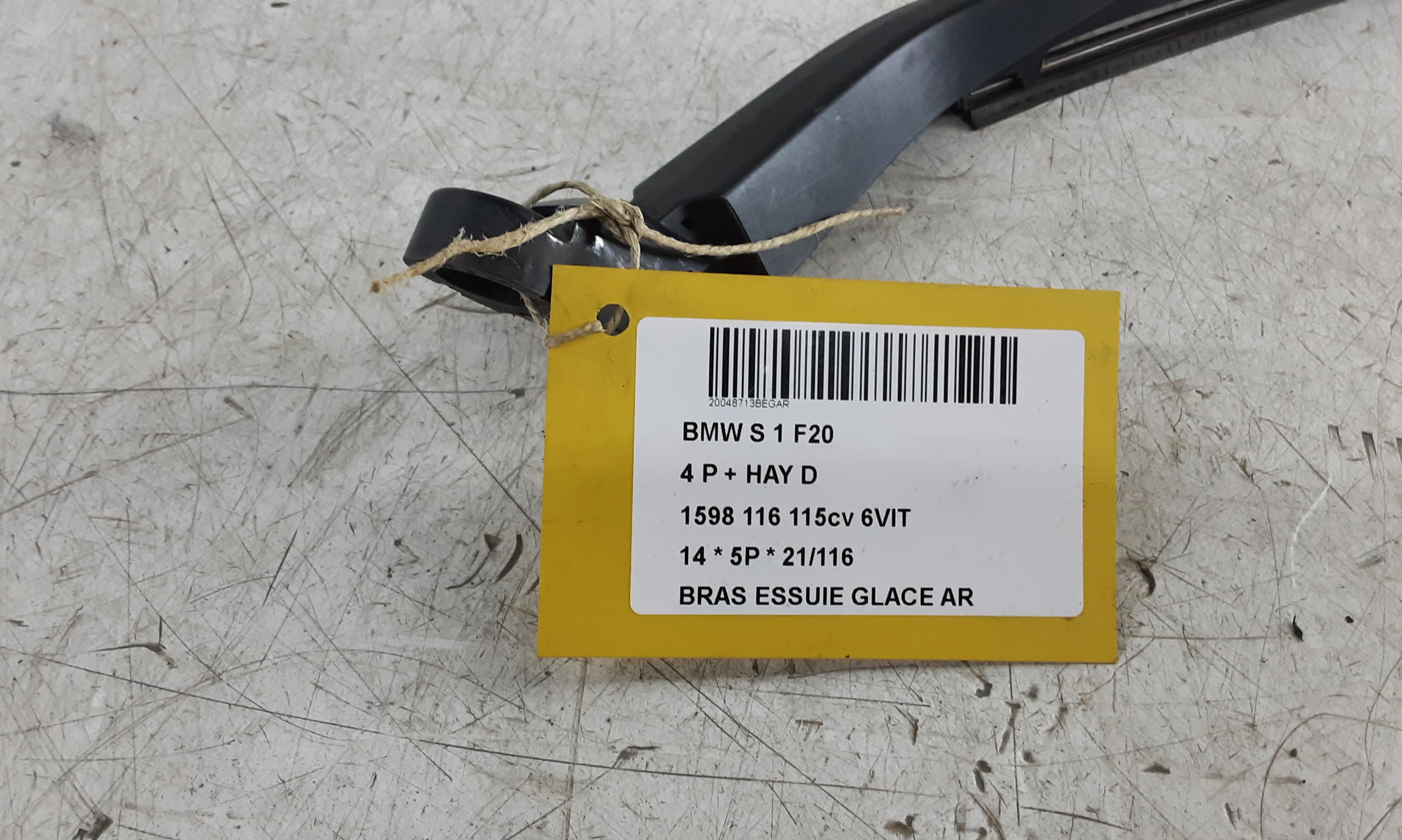 RUITENWISSERARM ACHTER Bmw 1 F20/F21 9/11 - 15