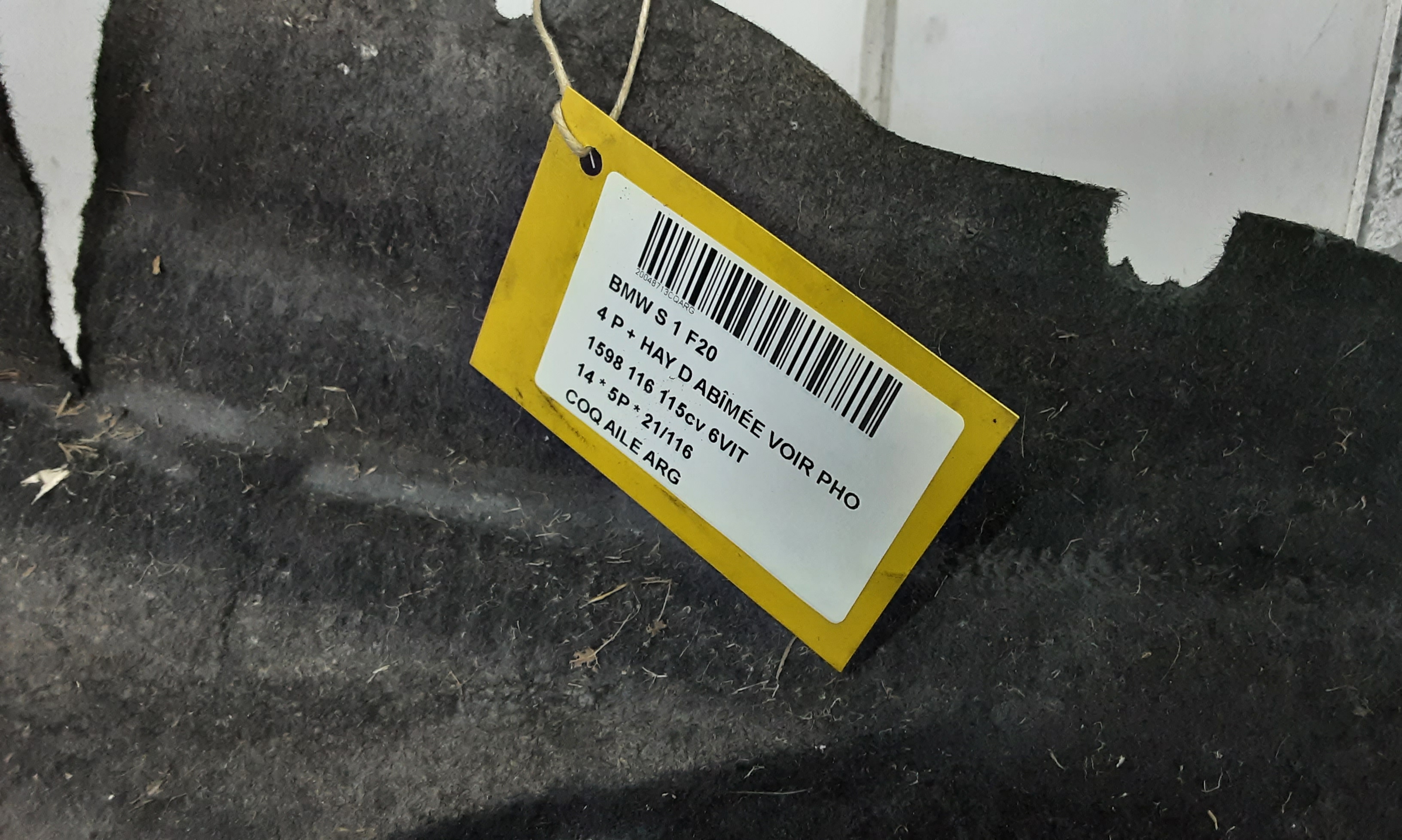 BINNEN SPATBORD LINKS ACHTER Bmw 1 F20/F21 9/11 - 15