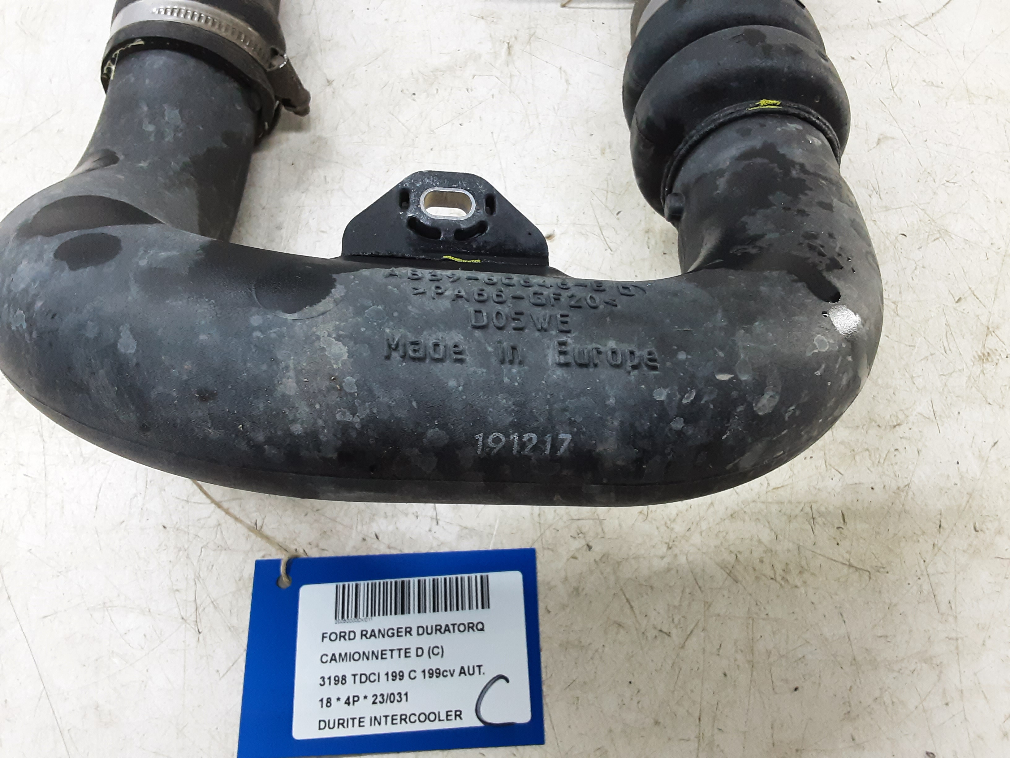INTERCOOLER SLANG Ford RANGER (3) 10/15 - 2/19 FaceLift