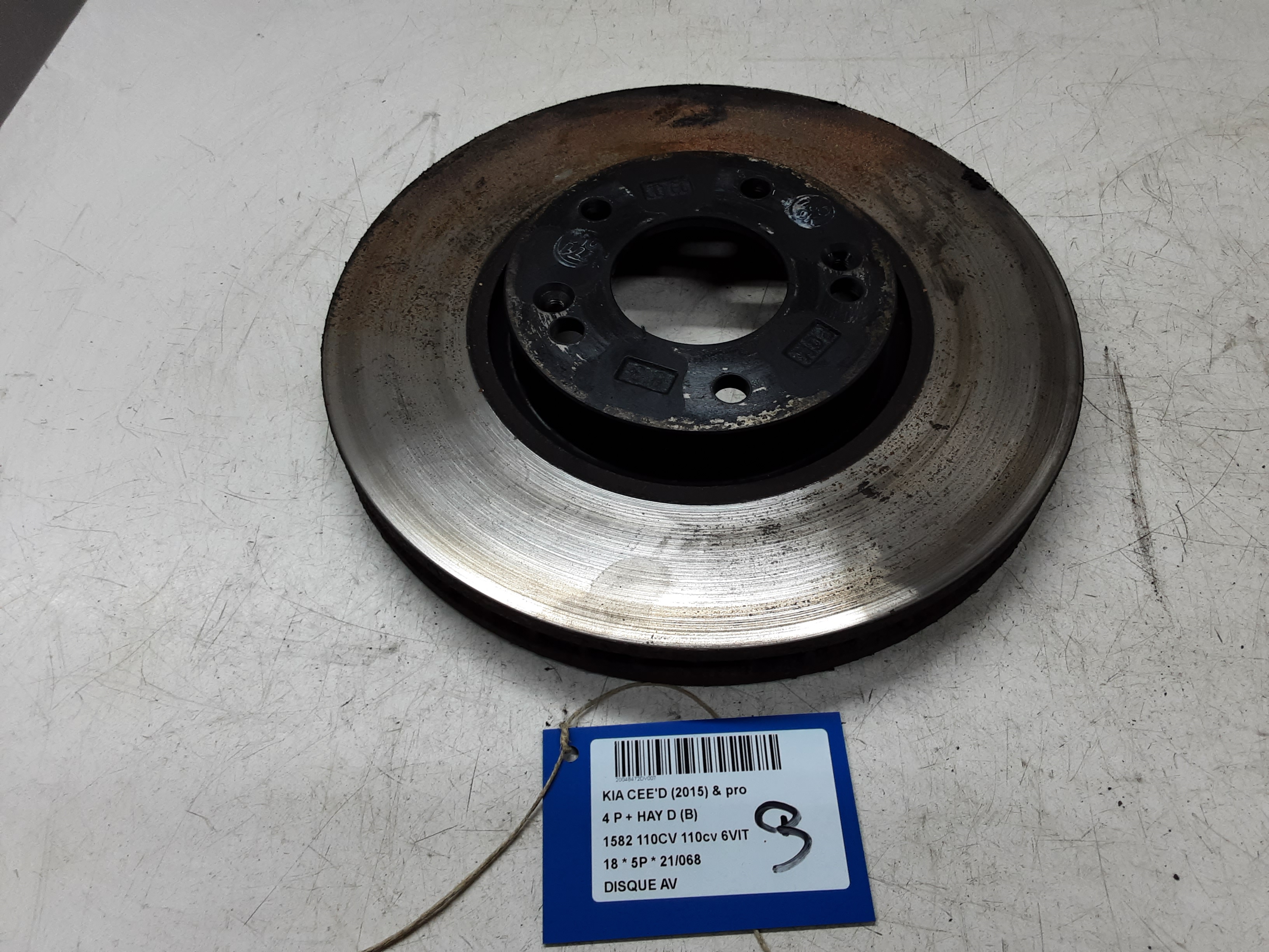 REMSCHIJF VOOR Kia CEED 07/18+