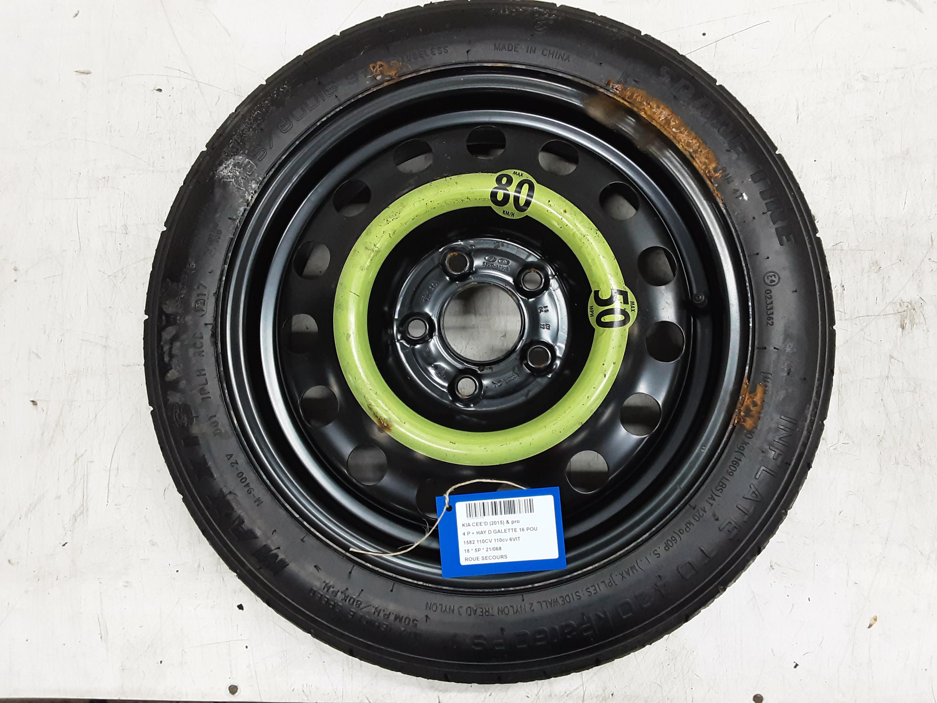 ROUE DE SECOURS Kia CEED 07/18+