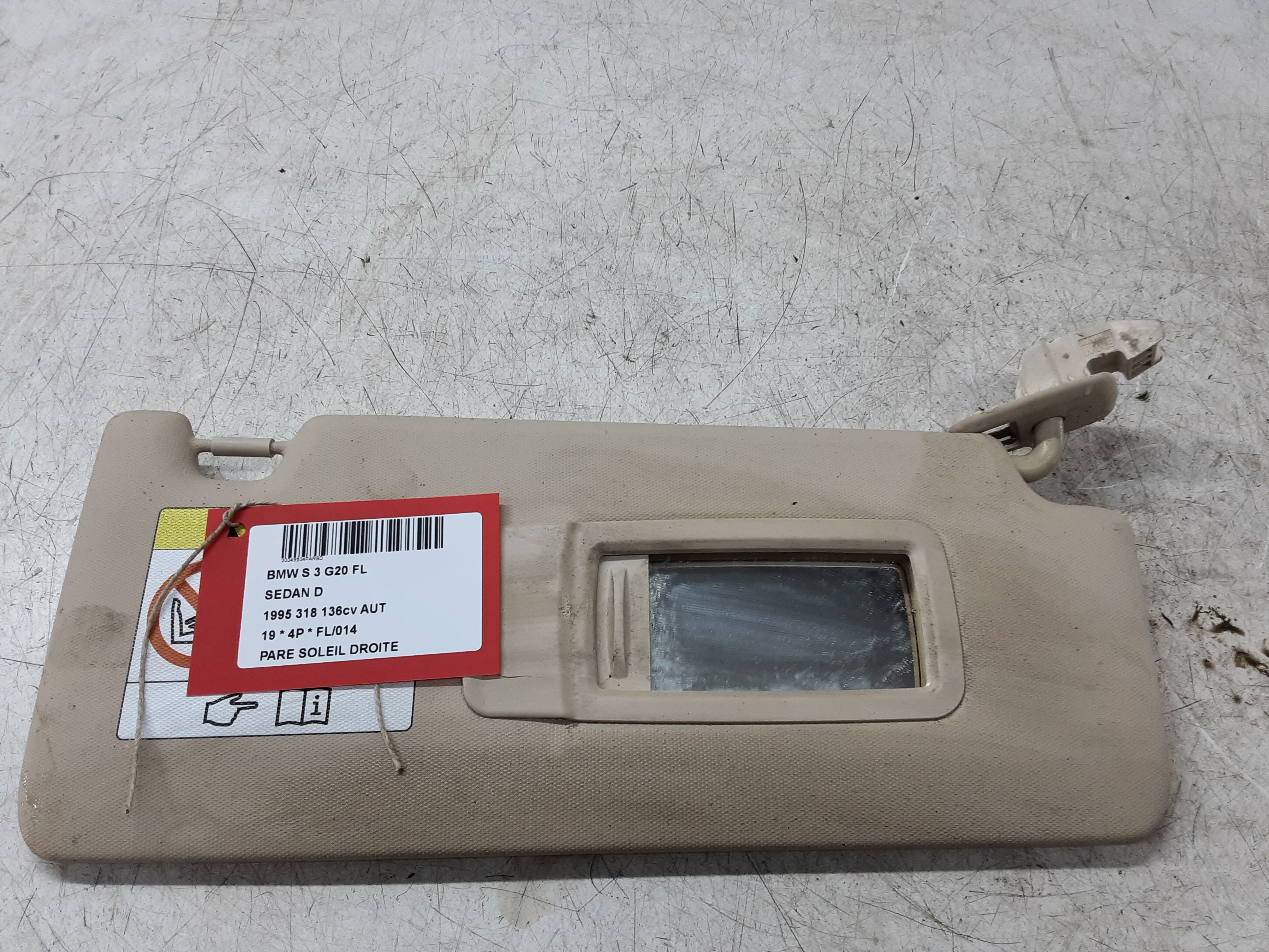 ZONNEKLEP RECHTS Bmw 3 G20 BERLINE 10/18+