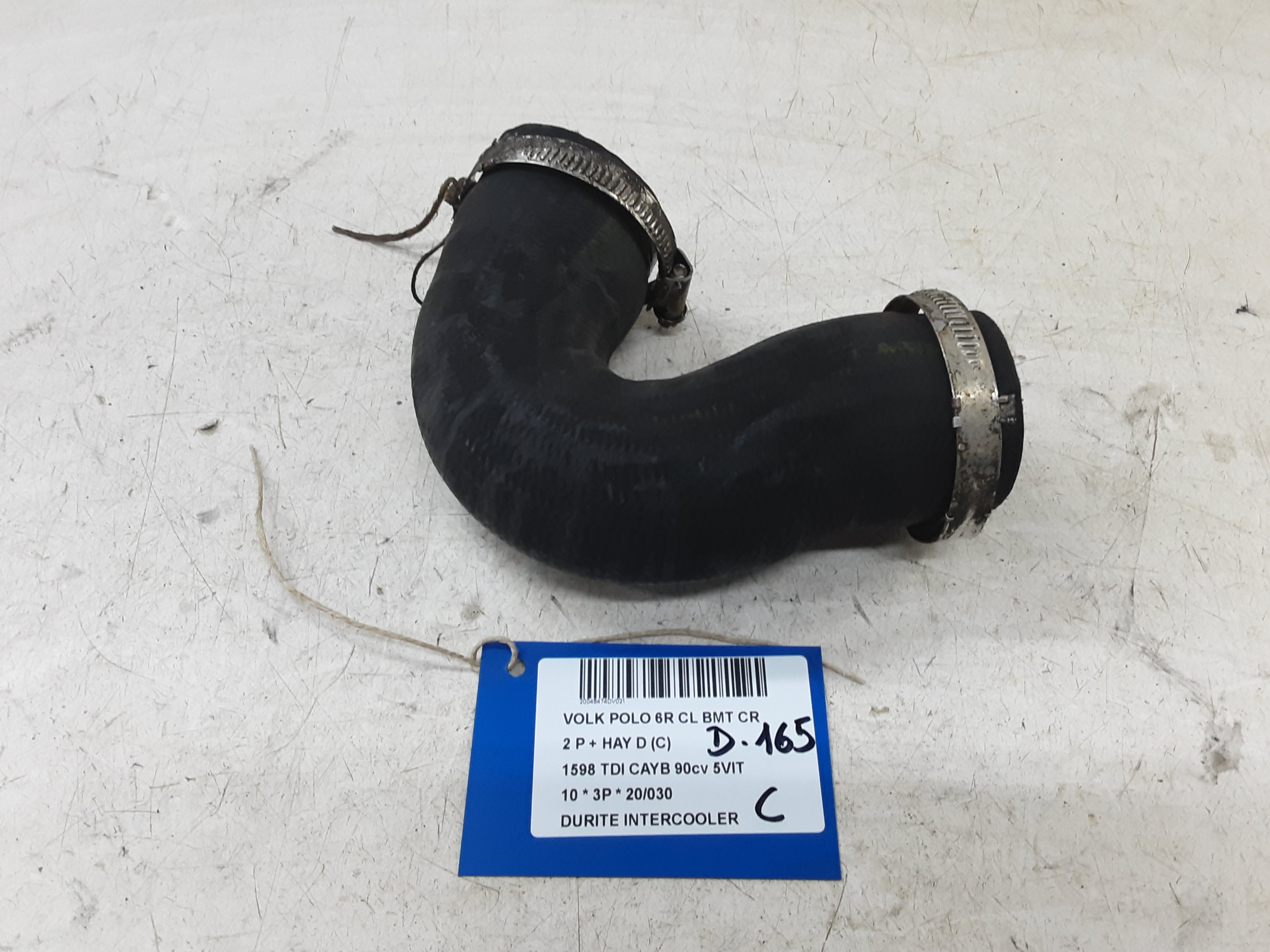 DURITE INTERCOOLER Vw POLO (6R) 6/09 - 4/14