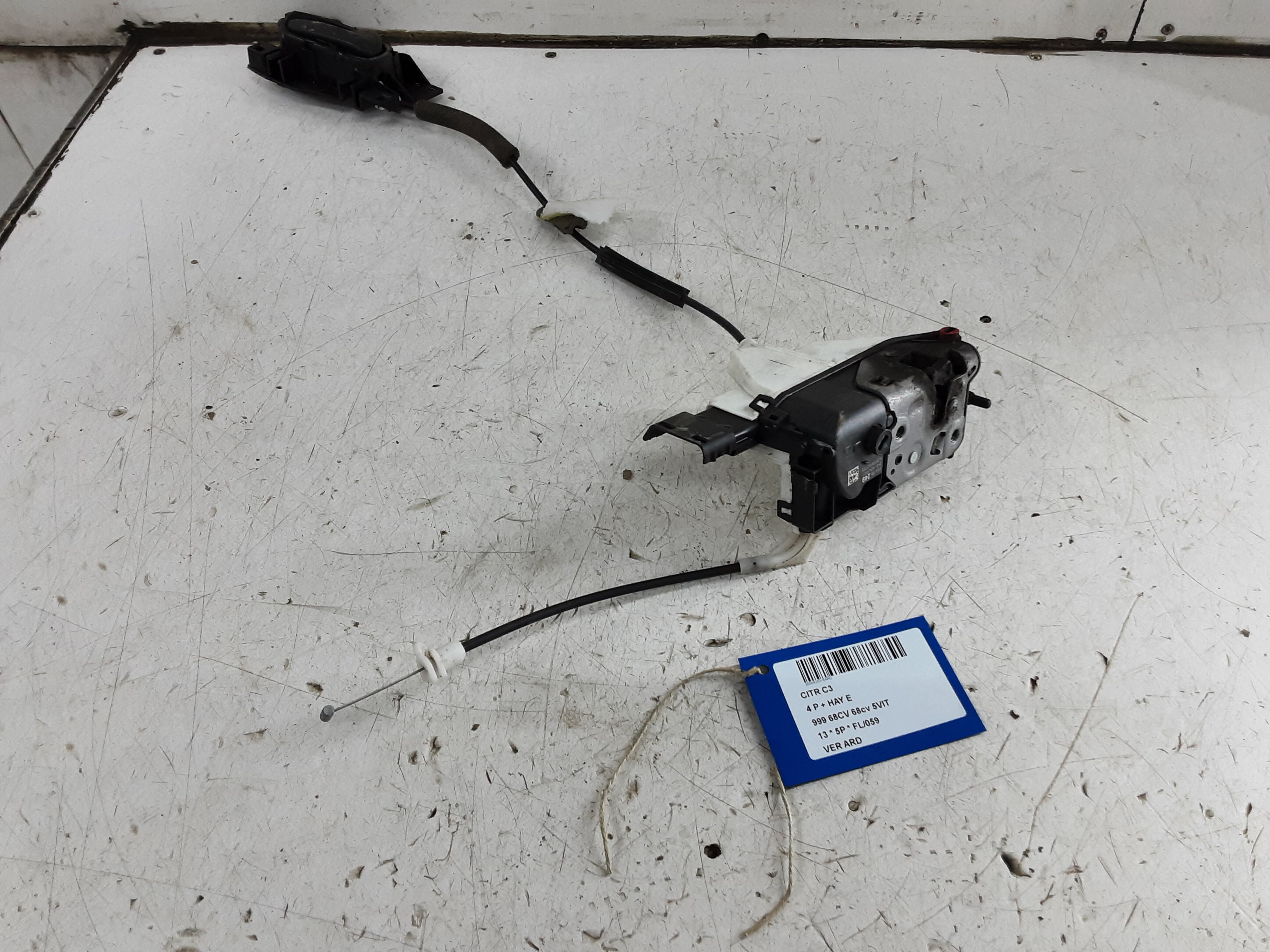 VERGRENDELING ACHTER RECHTS Citroen C3 11/09 - 16