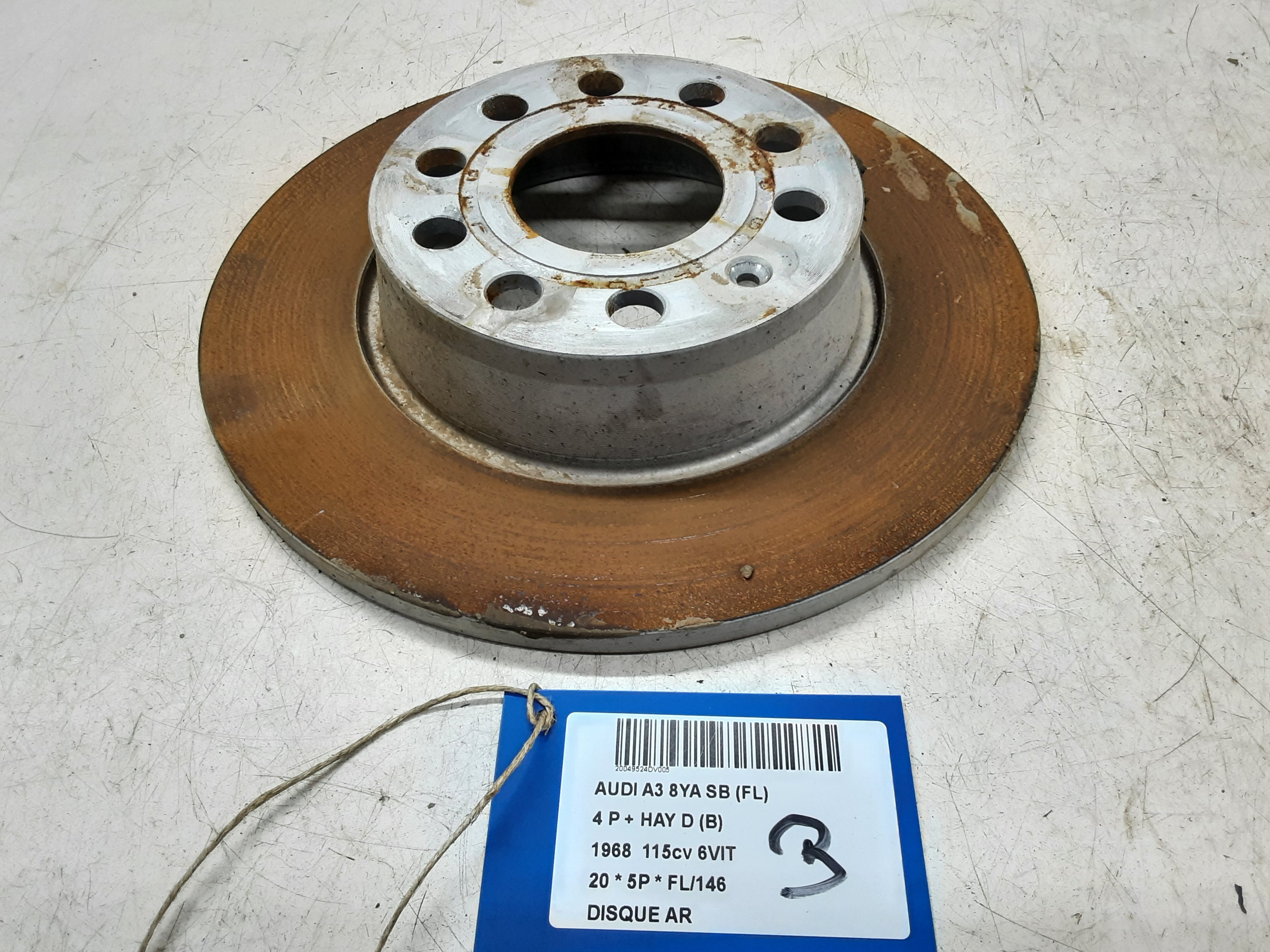 REMSCHIJF ACHTER Audi A3 5D/20+