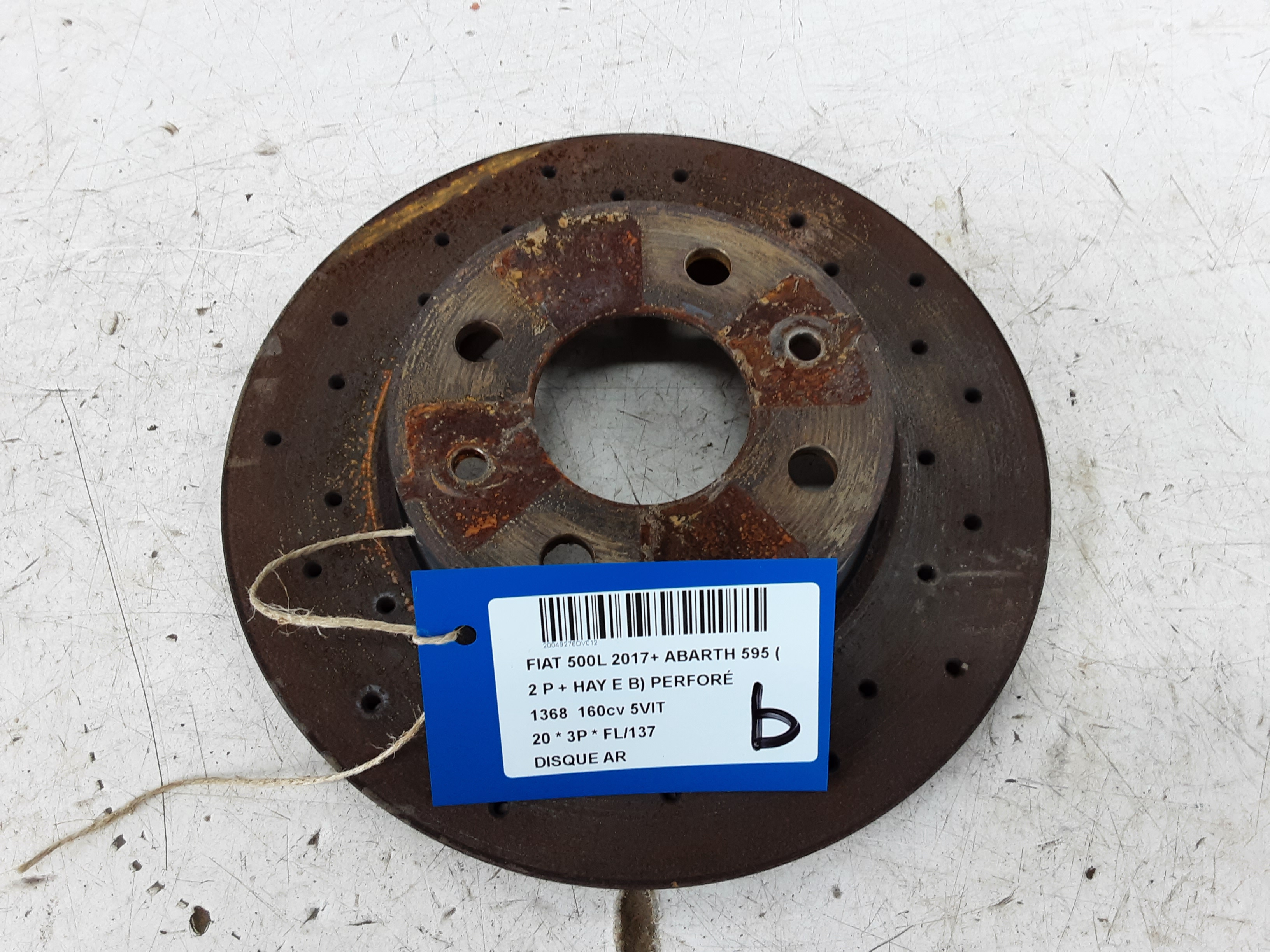 REMSCHIJF ACHTER Fiat 500 7/15+