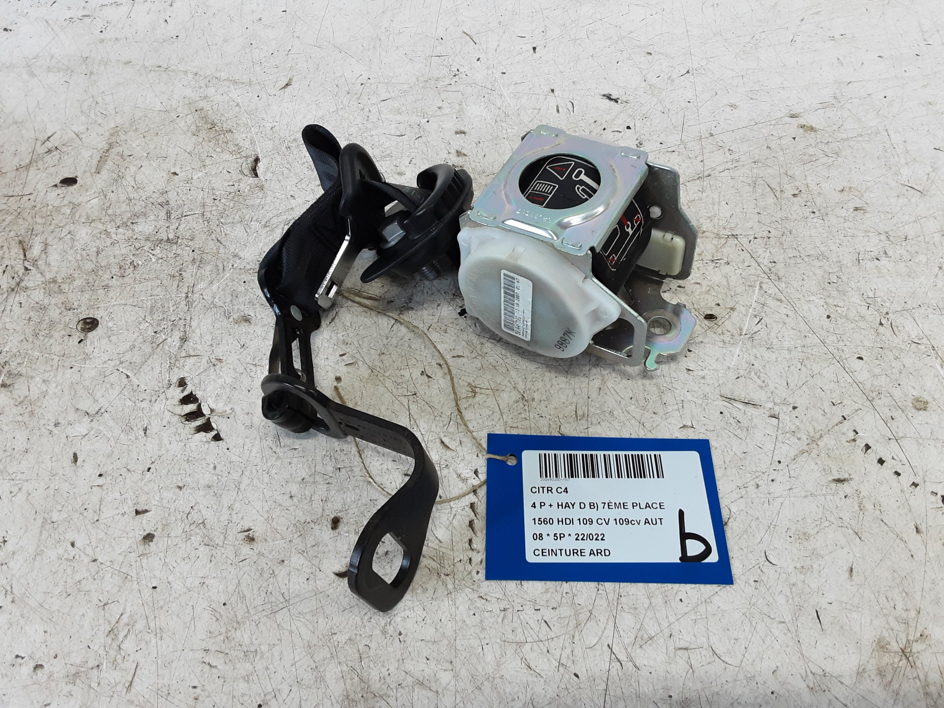 VEILIGHEIDSGORDEL ACHTER RECHTS Citroen C4 GR. PICASSO 06 - 13