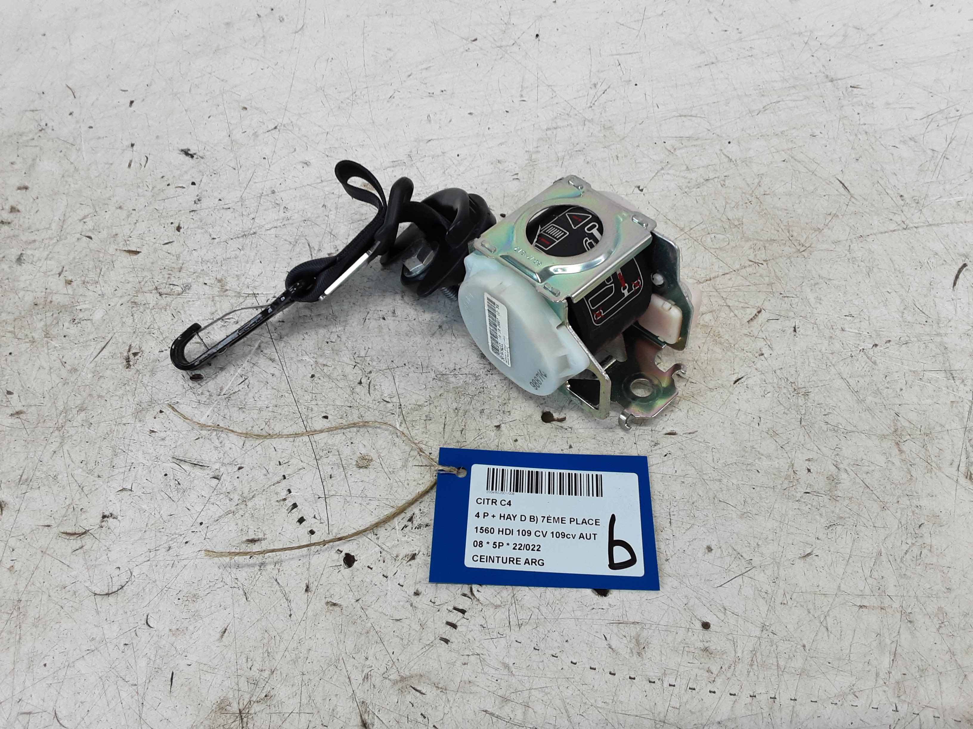 VEILIGHEIDSGORDEL ACHTER LINKS Citroen C4 GR. PICASSO 06 - 13