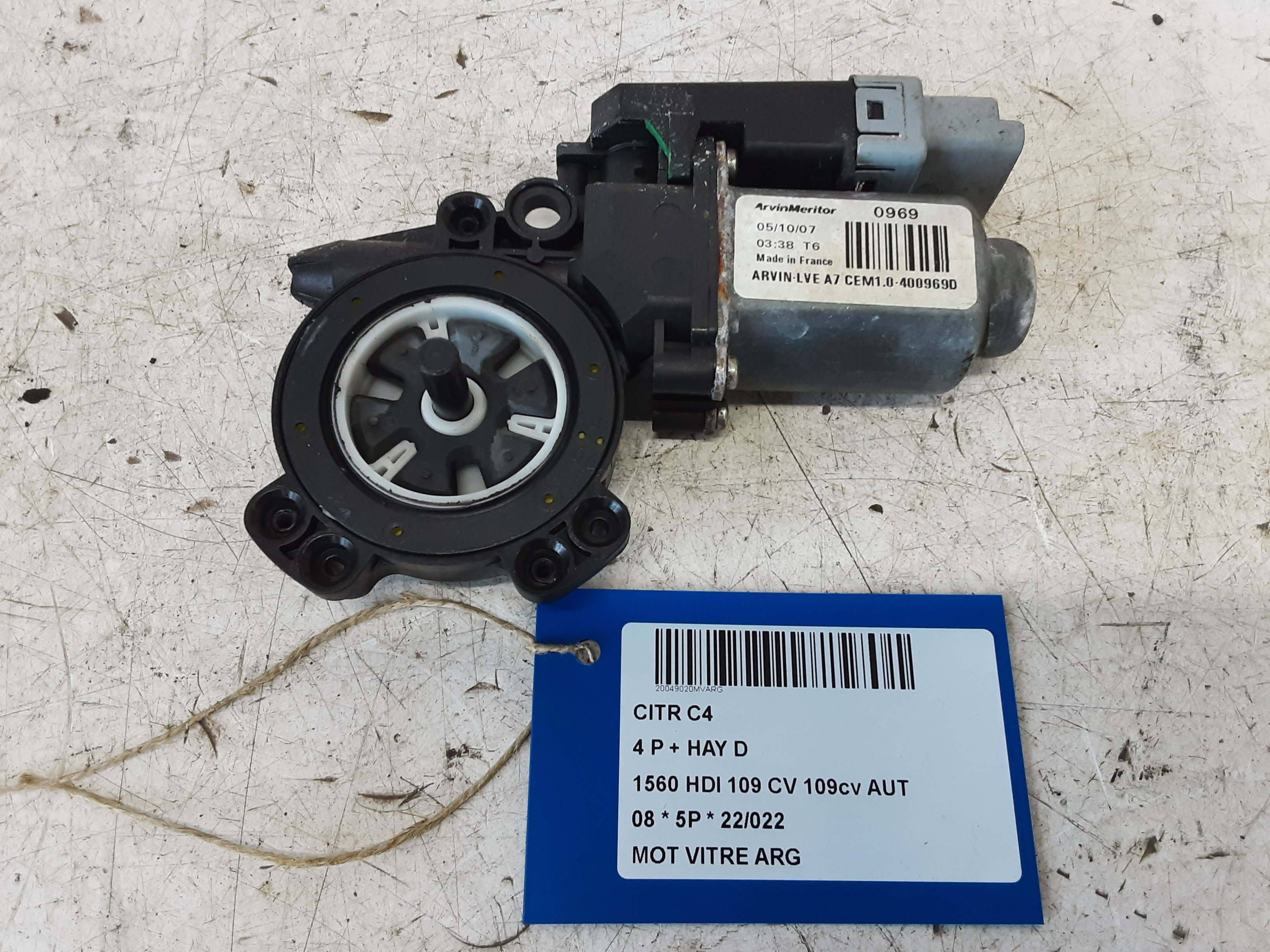 MOTEUR DE VITRE DE PORTE ARRIERE GAUCHE Citroen C4 GR. PICASSO 06 - 13