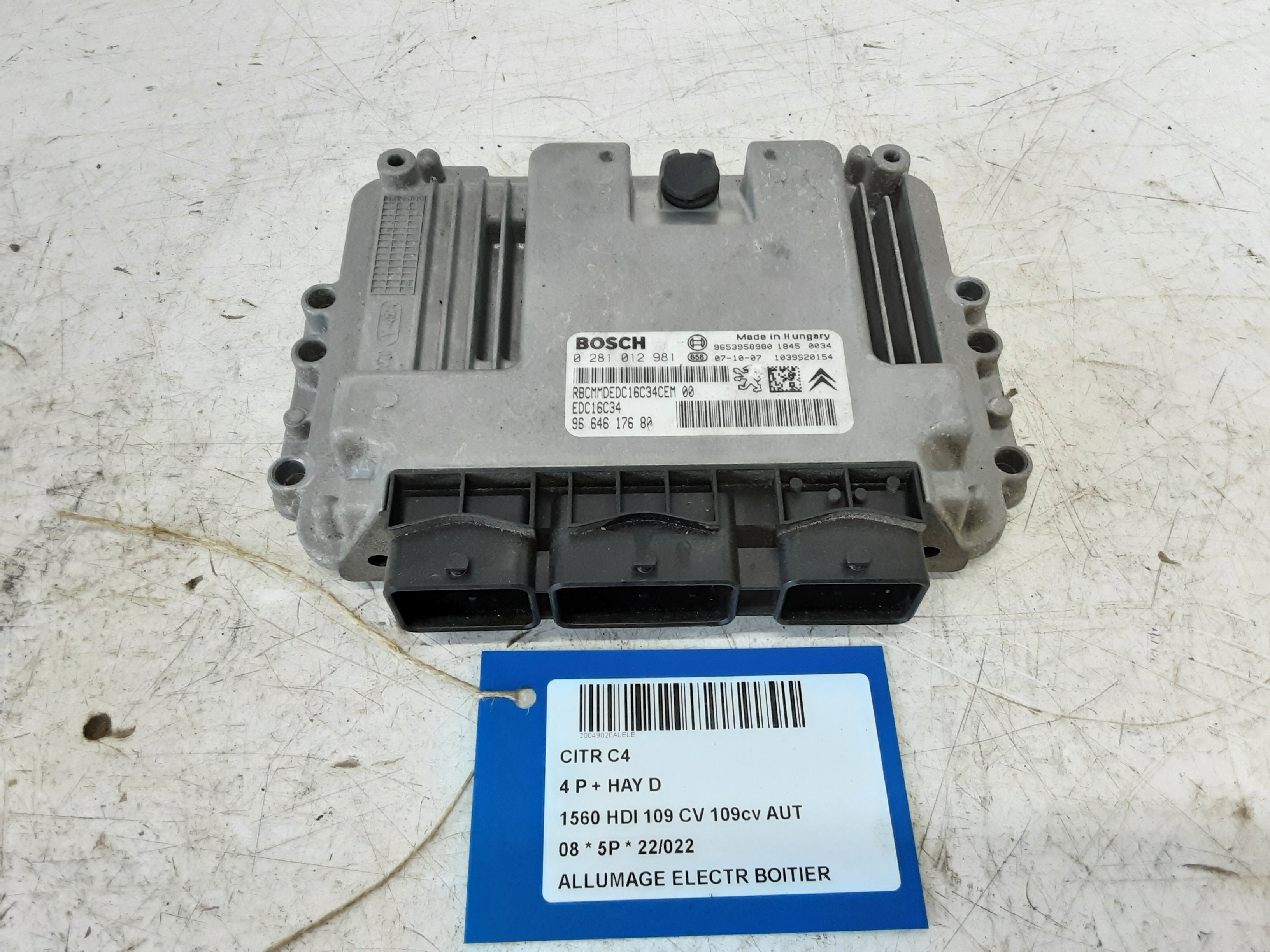 BOITIER D&#039;ALLUMAGE ELECTRONIQUE Citroen C4 GR. PICASSO 06 - 13
