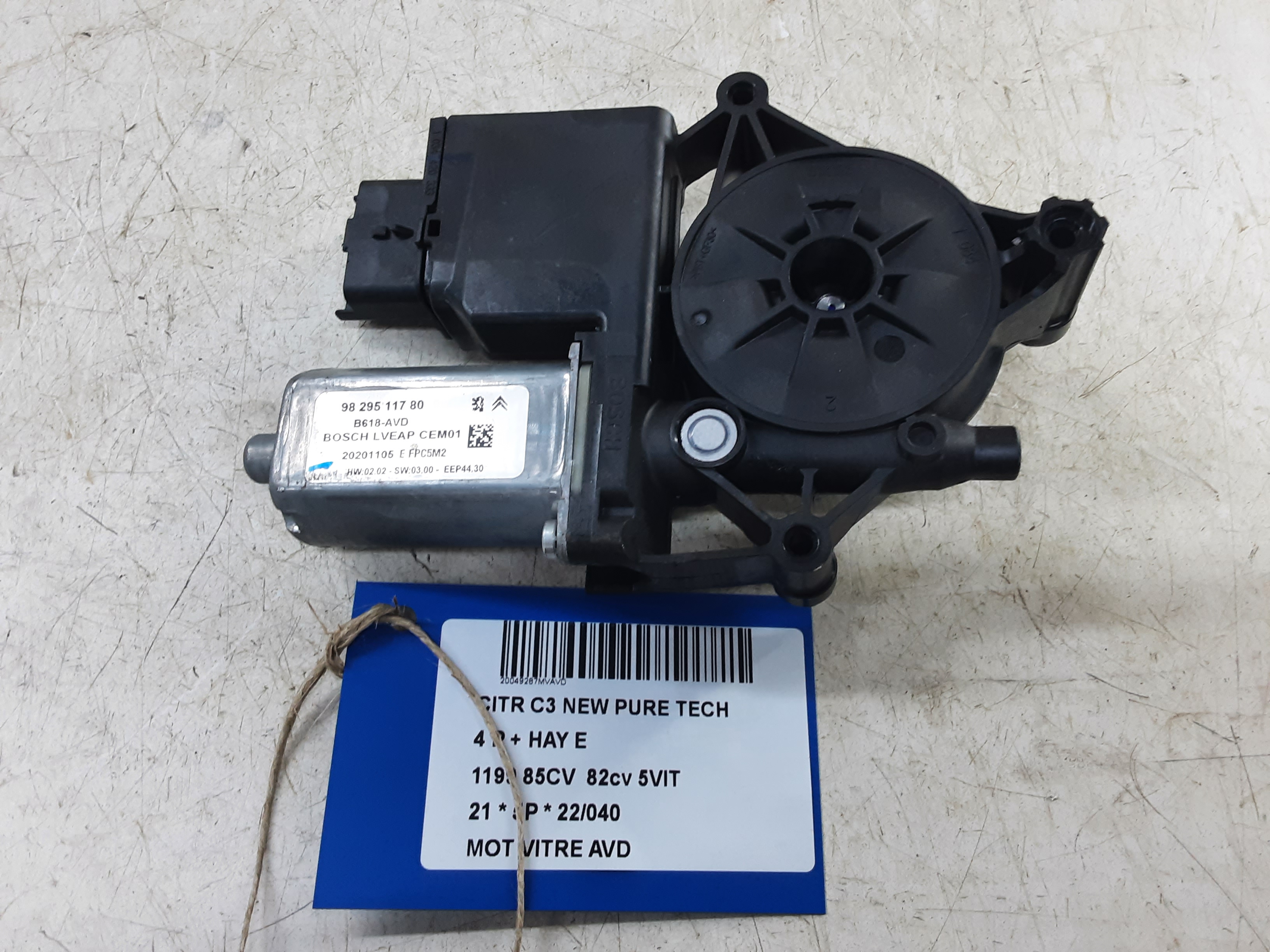 MOTOR RUITMECHANISME VOOR RECHTS Citroen C3 (III) 10/16-9/20