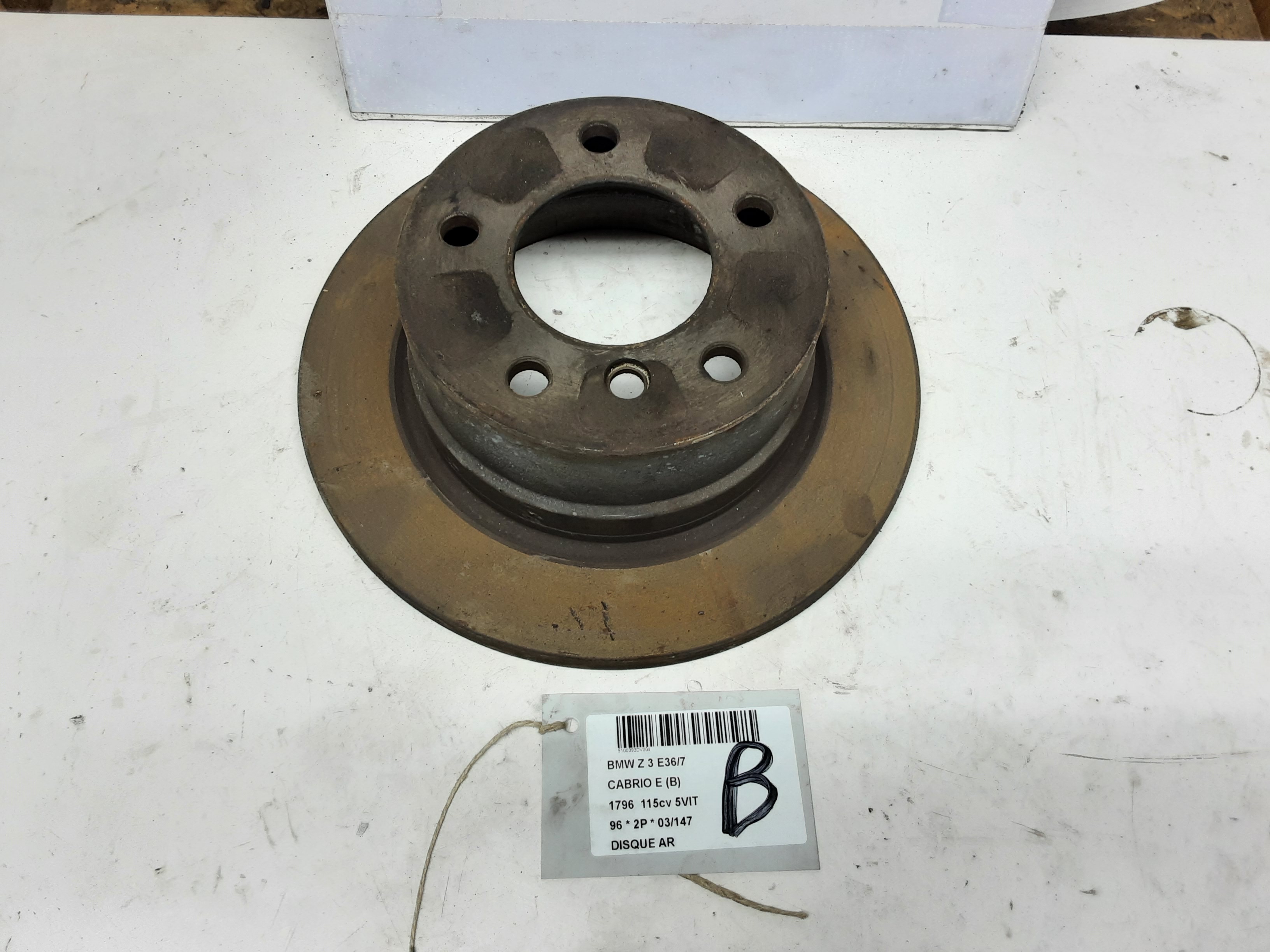 REMSCHIJF ACHTER Bmw Z3 E36 10/95 - 06/03