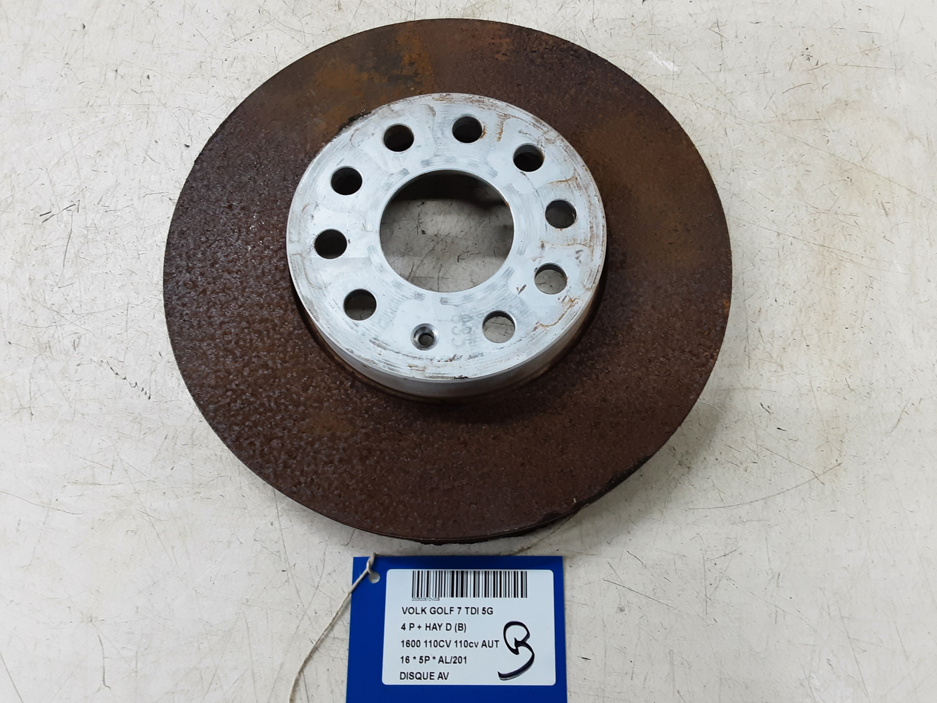 REMSCHIJF VOOR Vw GOLF VII 11/12 - 17