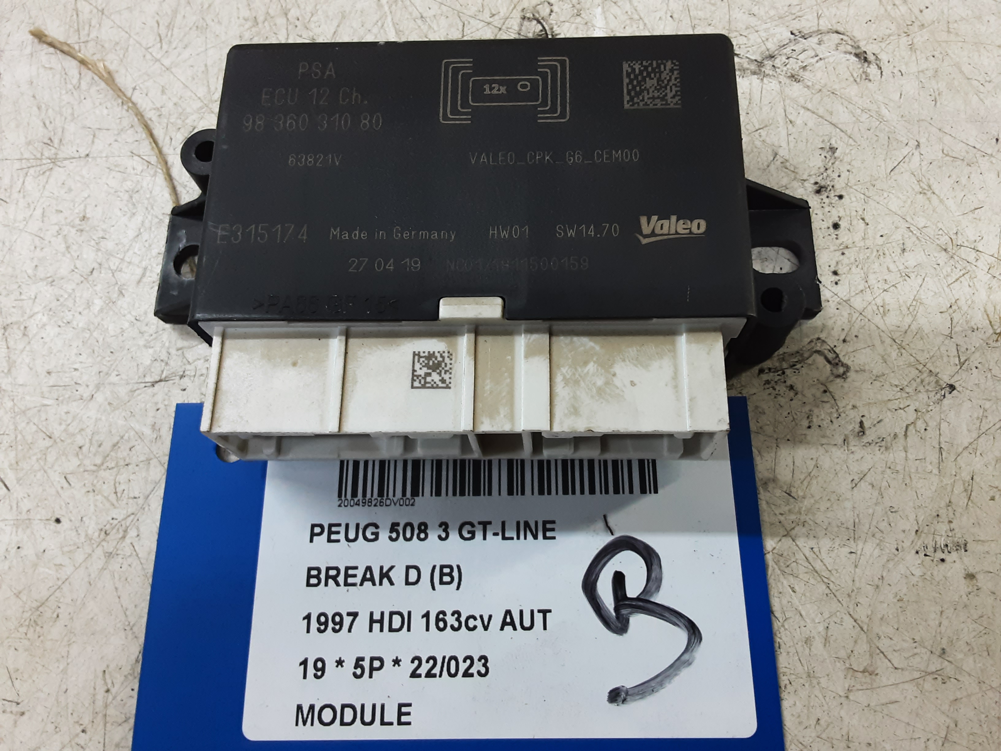 MODULE Peugeot 508 9/18+