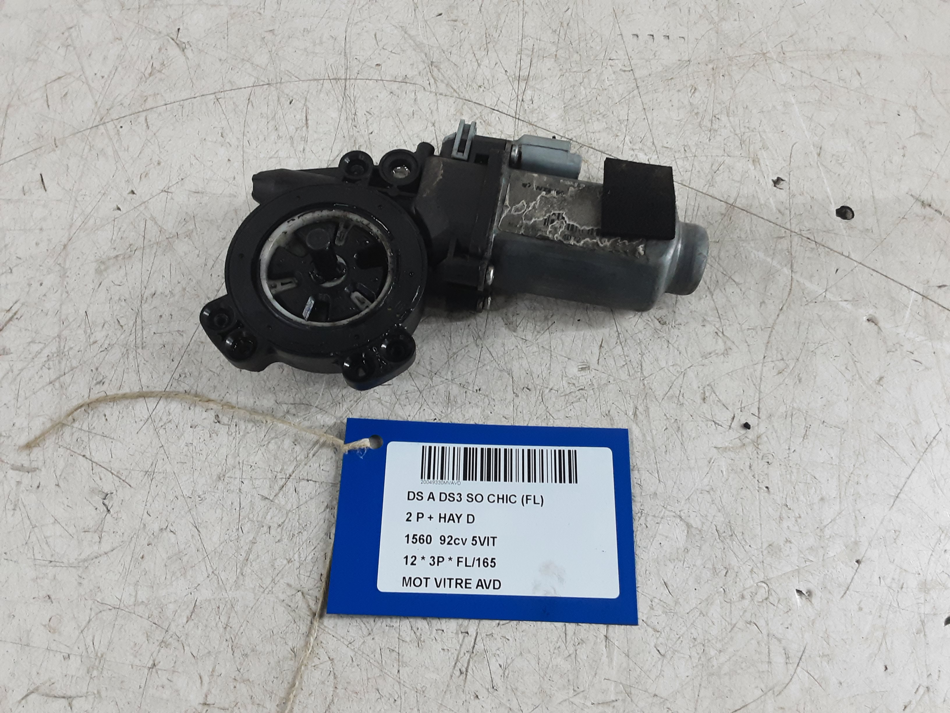 MOTOR RUITMECHANISME VOOR RECHTS Ds DS3 4/10 - 15