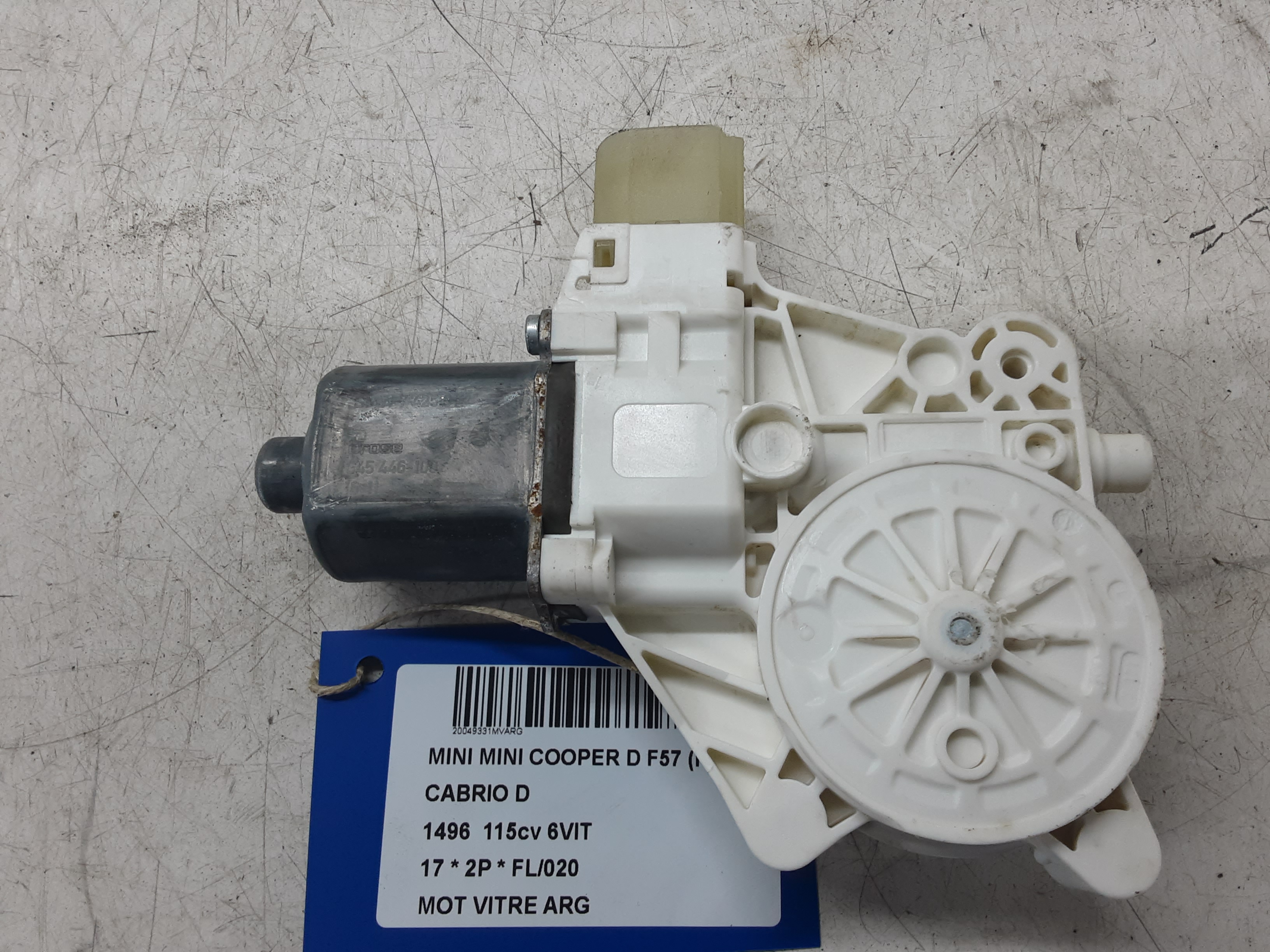 MOTEUR DE VITRE DE PORTE ARRIERE GAUCHE Mini F57 Cabrio : 11/15 &gt;