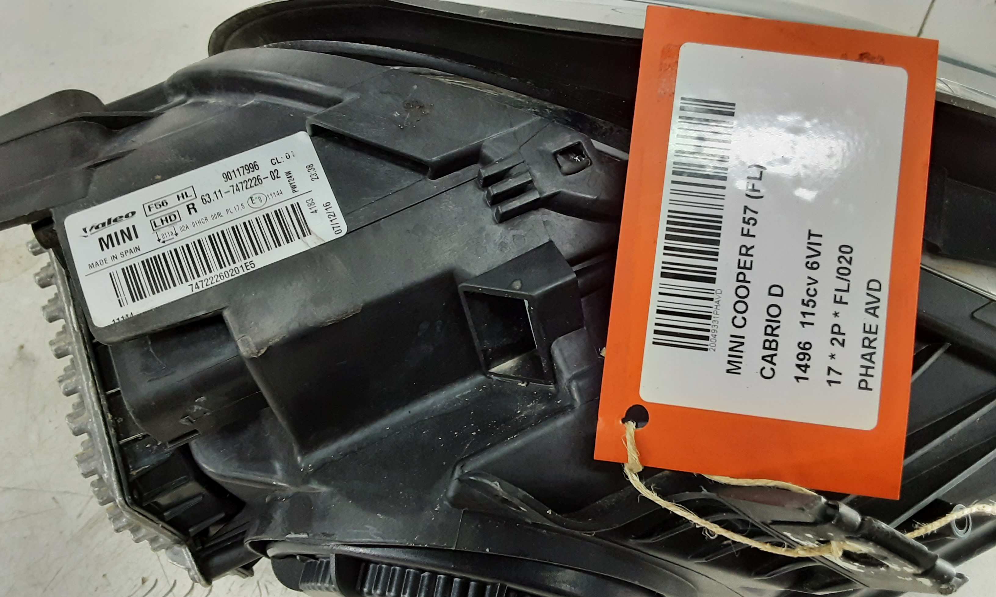 KOPLICHT VOOR RECHTS Mini F57 Cabrio : 11/15 &gt;