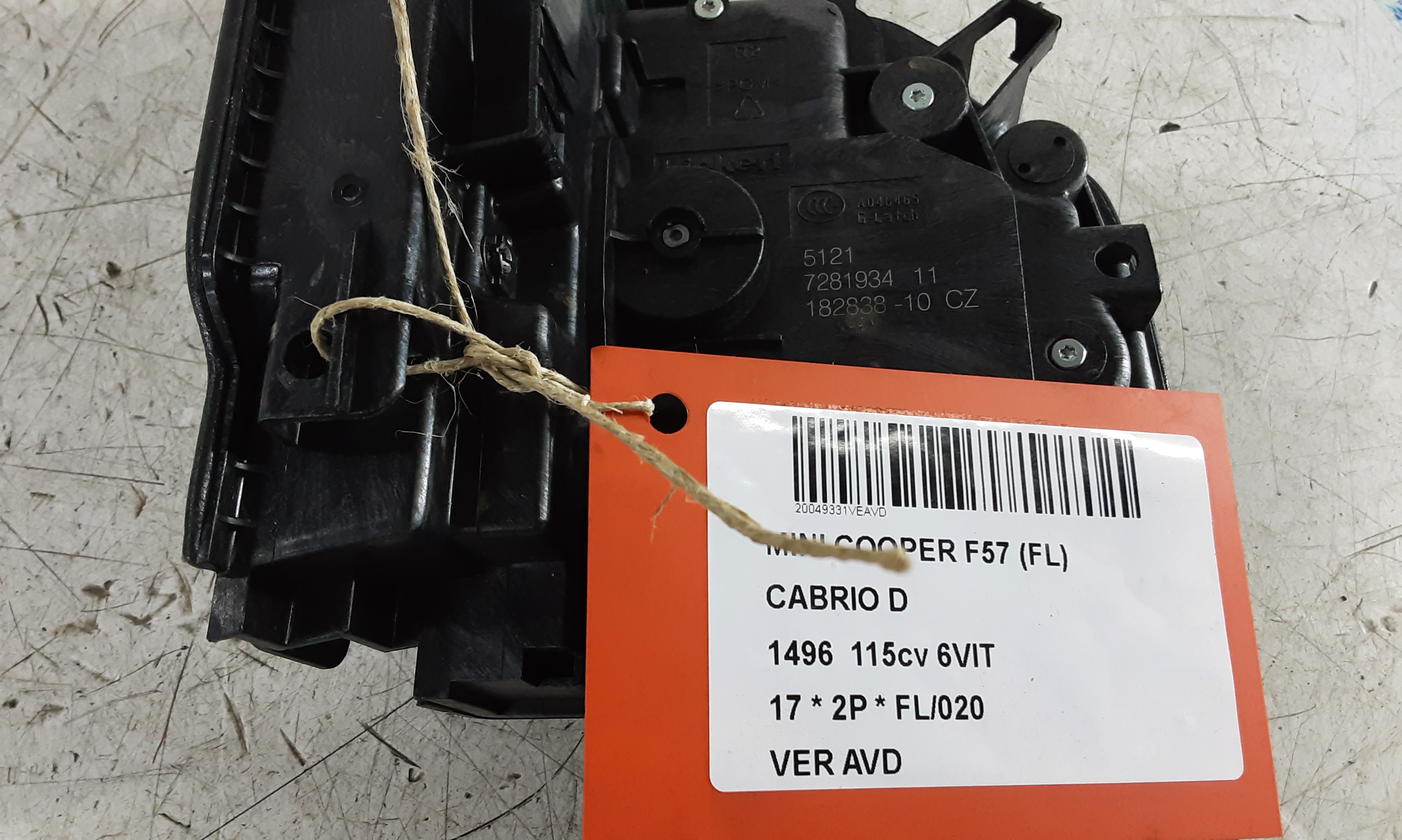 VERGRENDELING VOOR RECHTS Mini F57 Cabrio : 11/15 &gt;