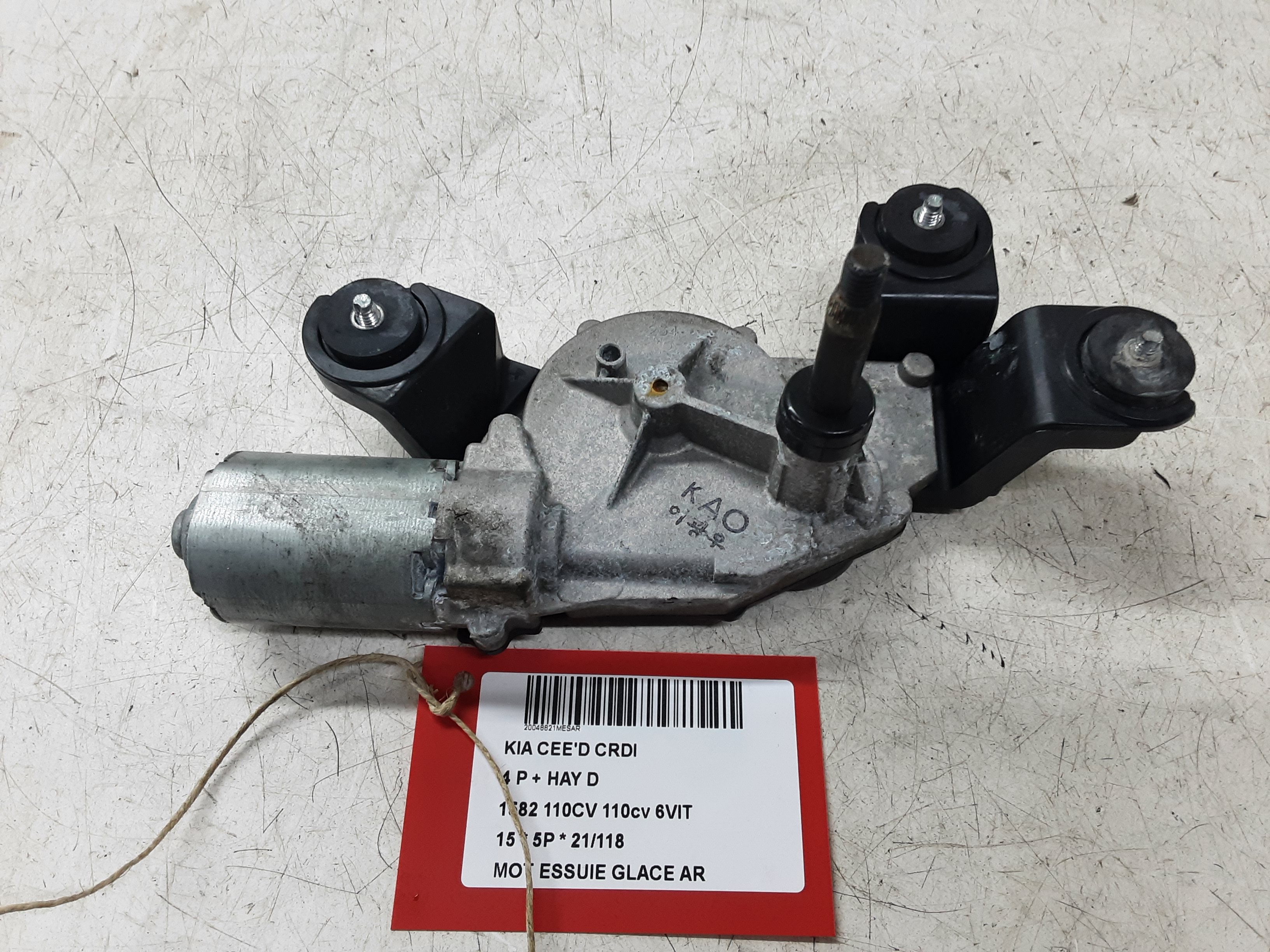 RUITENWISSERMOTOR ACHTER Kia CEED 05/12 - 15