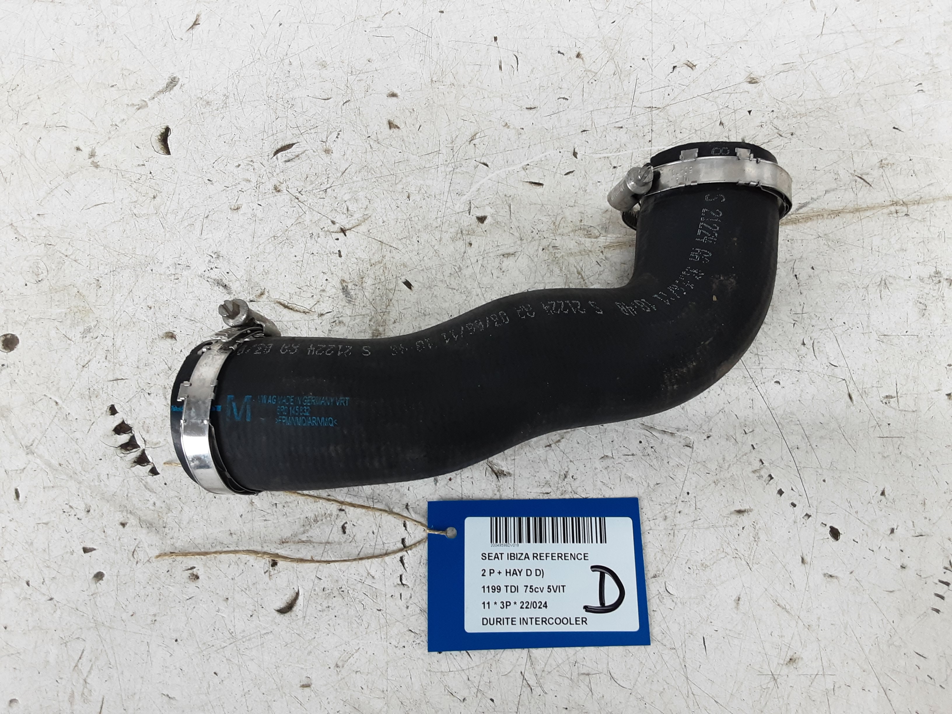 INTERCOOLER SLANG Seat IBIZA MK4 (6J) 08 - 12