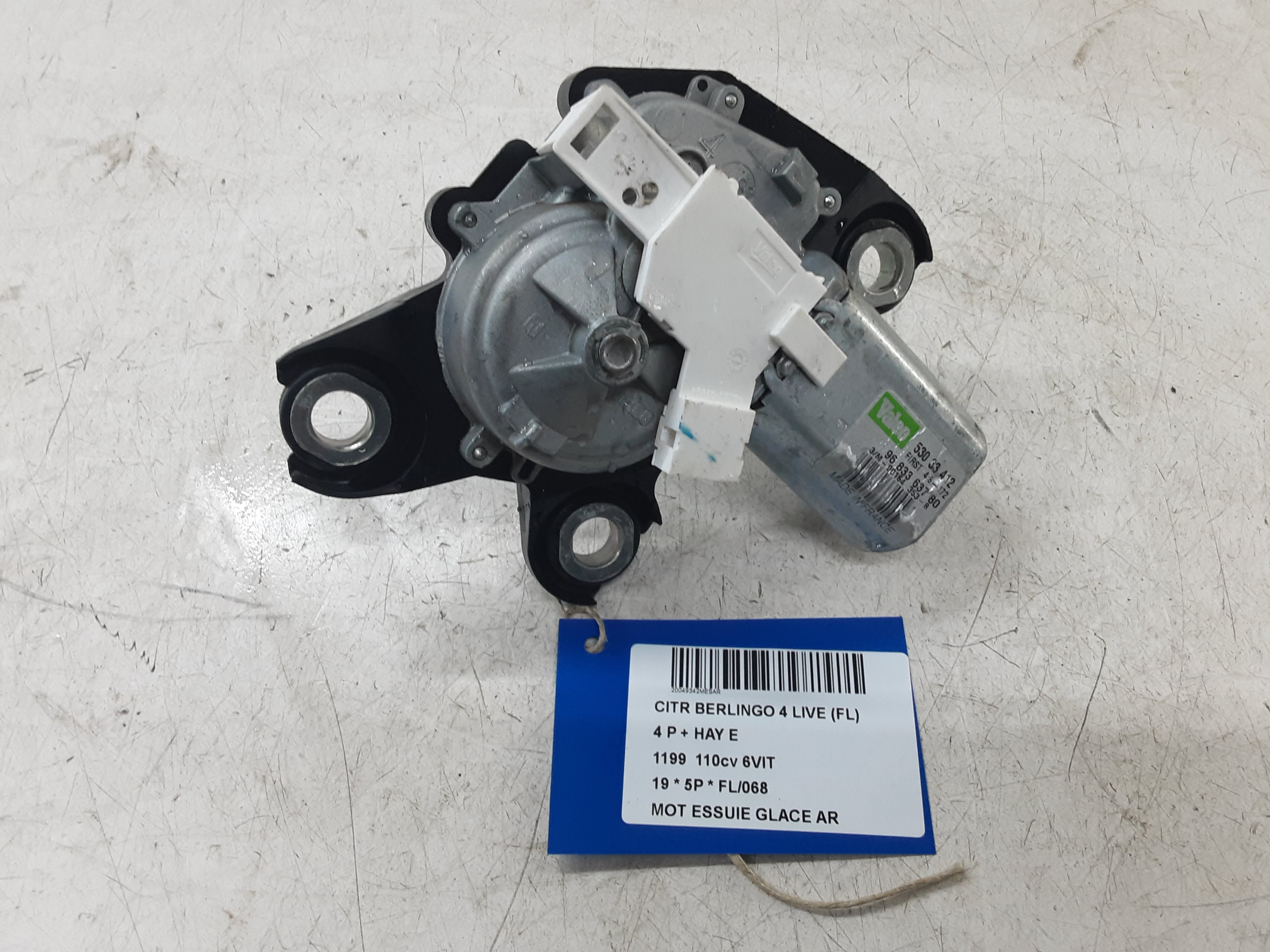 RUITENWISSERMOTOR ACHTER Citroen BERLINGO 9/18+