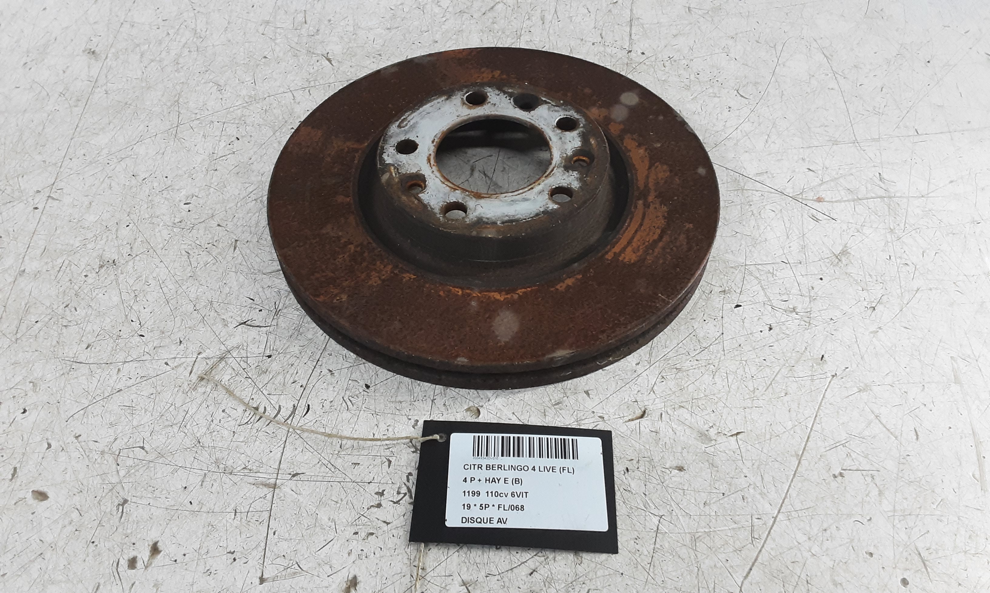 REMSCHIJF VOOR Citroen BERLINGO 9/18+