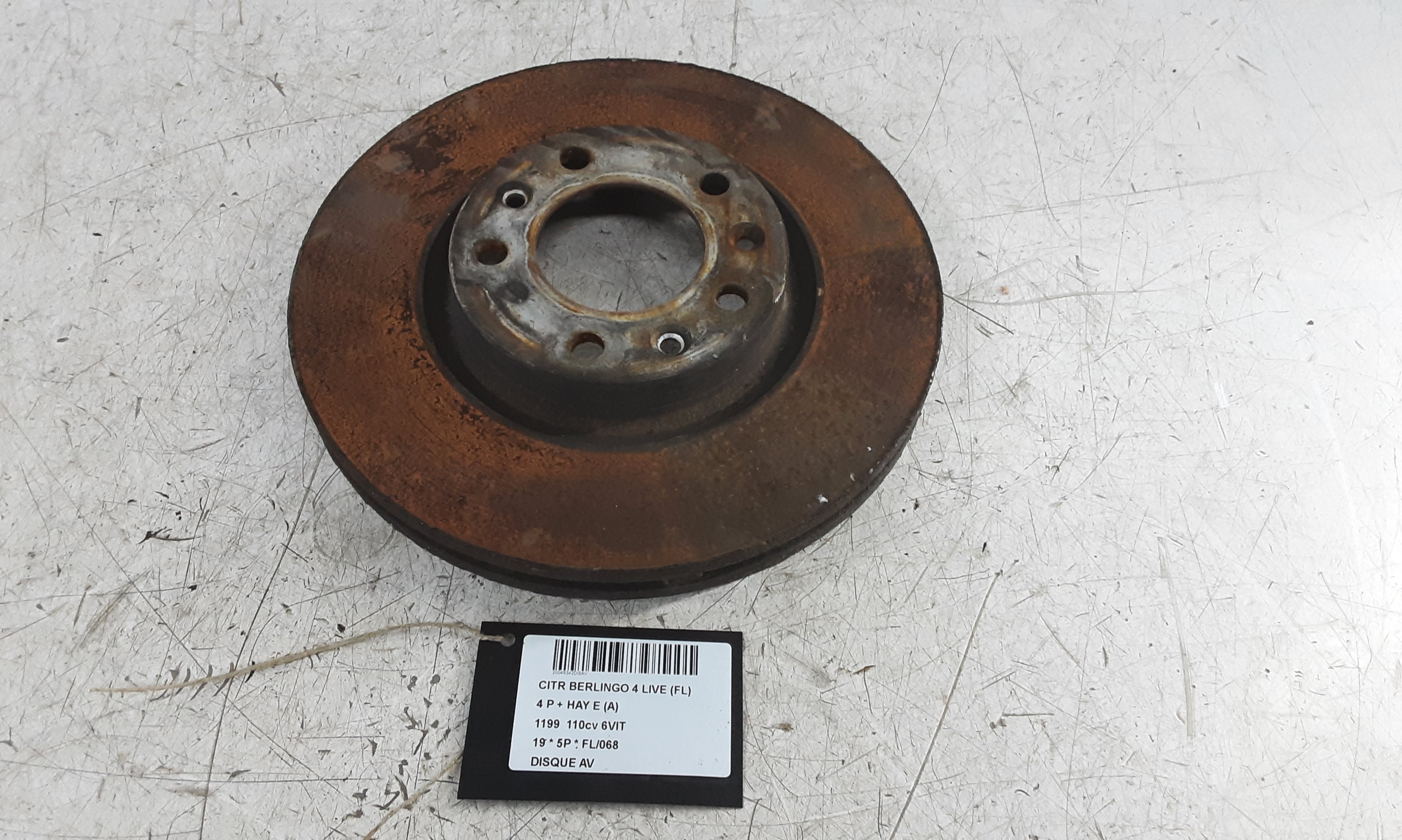 REMSCHIJF VOOR Citroen BERLINGO 9/18+