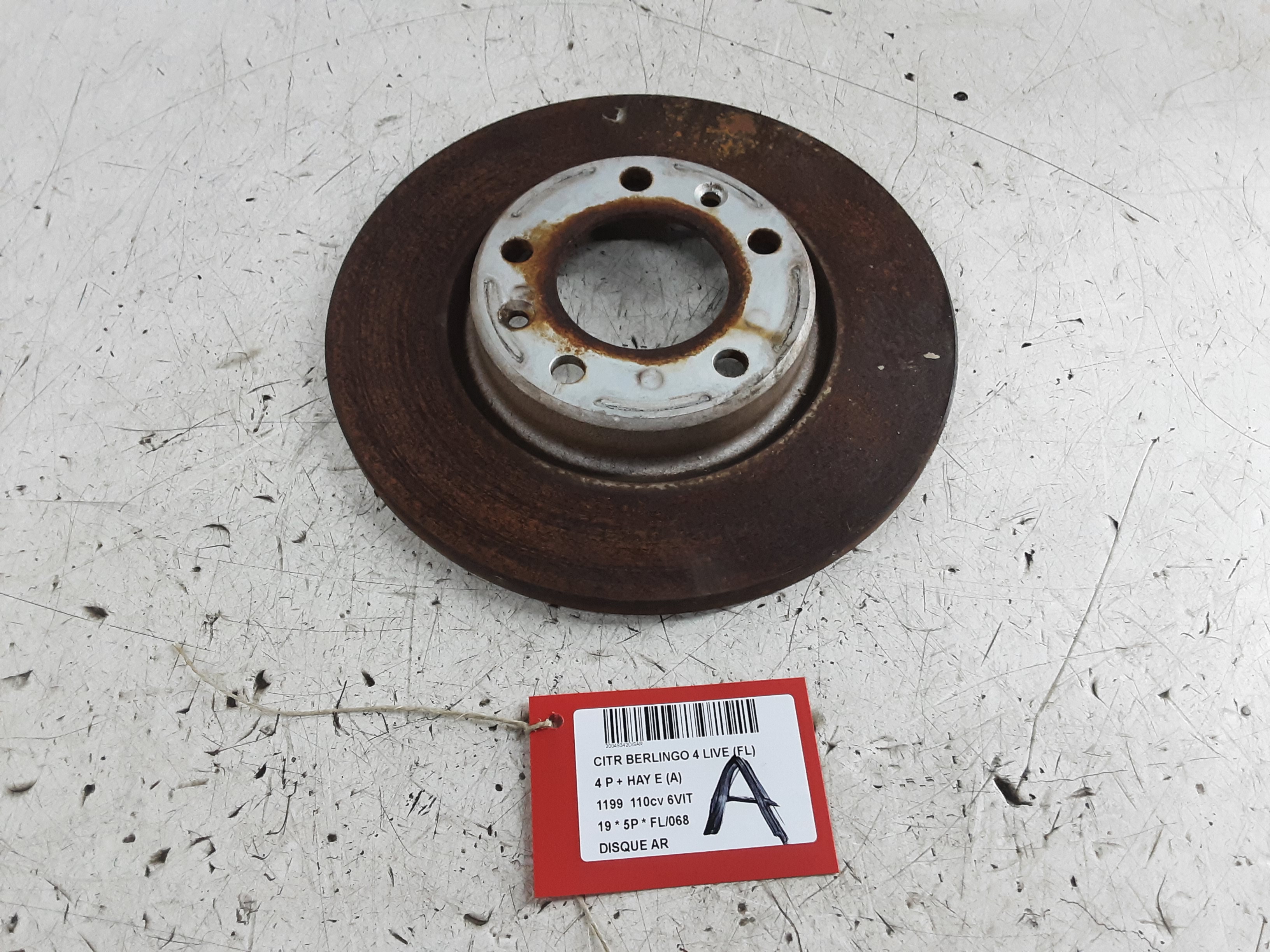 DISQUE ARRIERE Citroen BERLINGO 9/18+