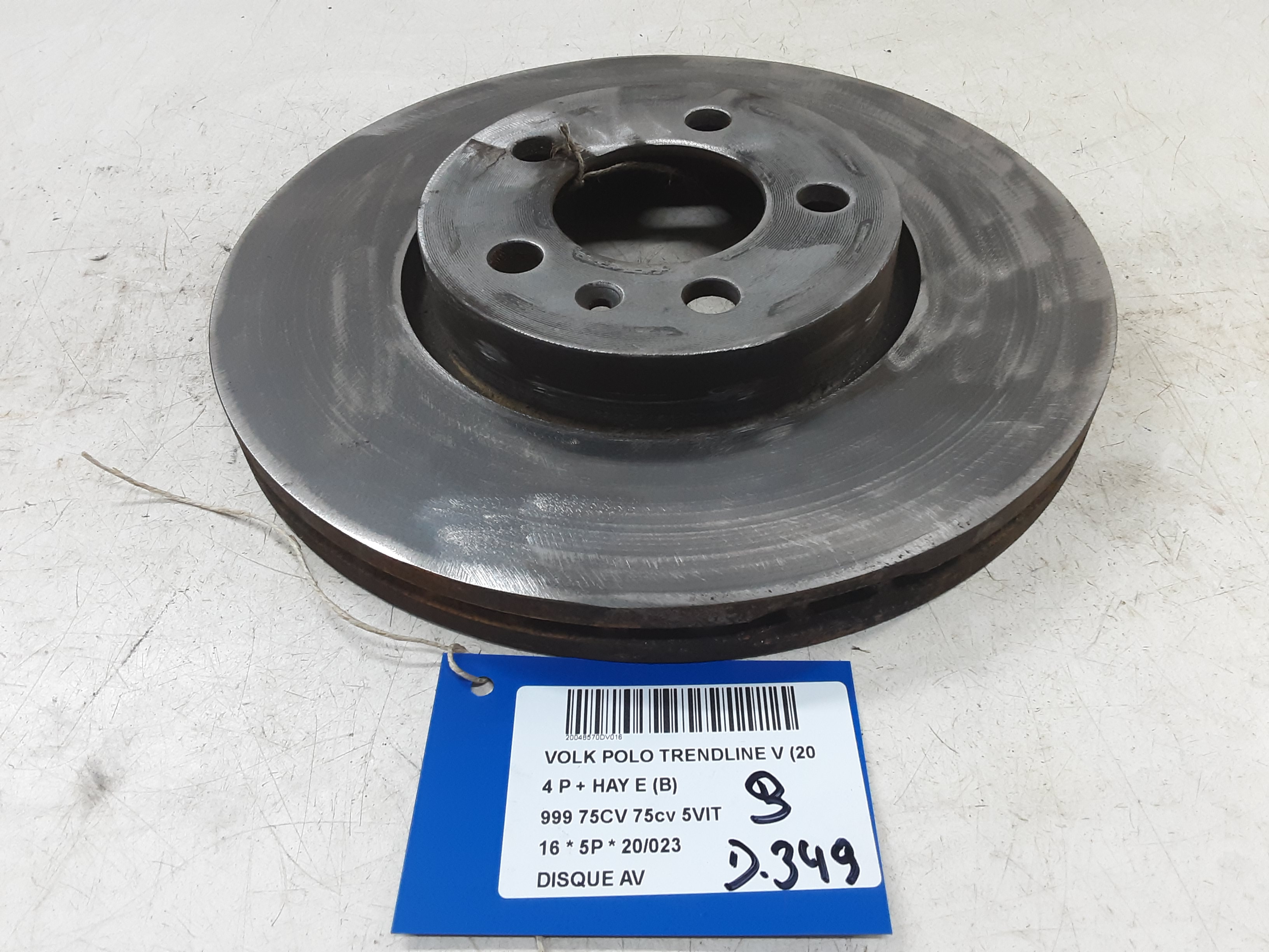 REMSCHIJF VOOR Vw POLO (6R) FaceLift 5/14 - 17