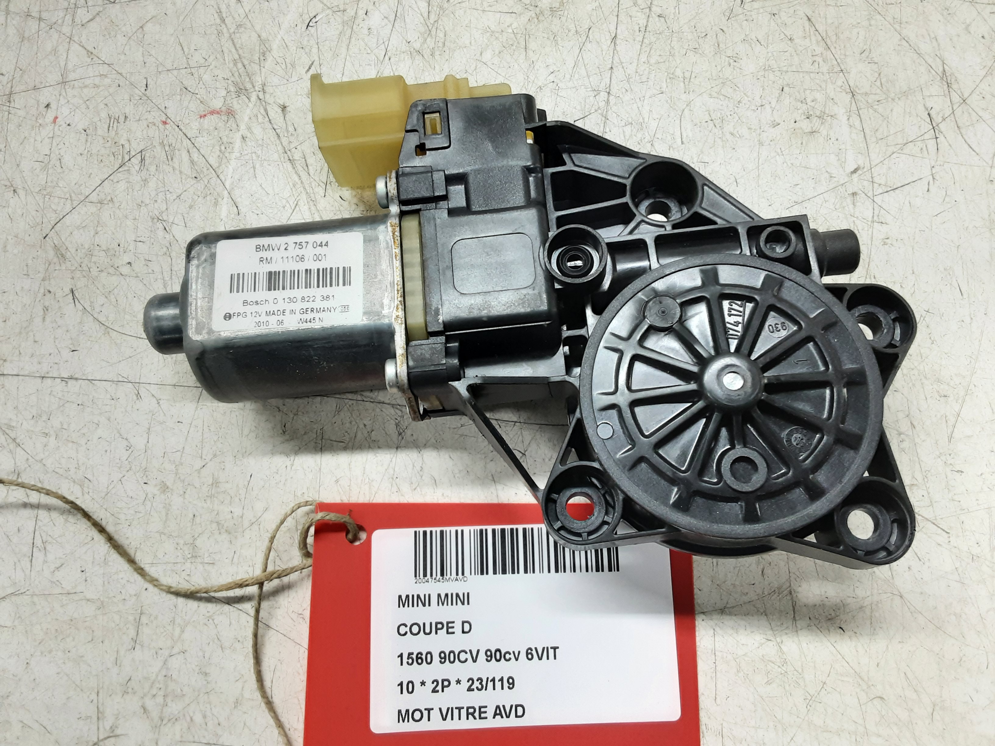 MOTOR RUITMECHANISME VOOR RECHTS Mini R56 : 3-portes  11/06 &gt; 2010