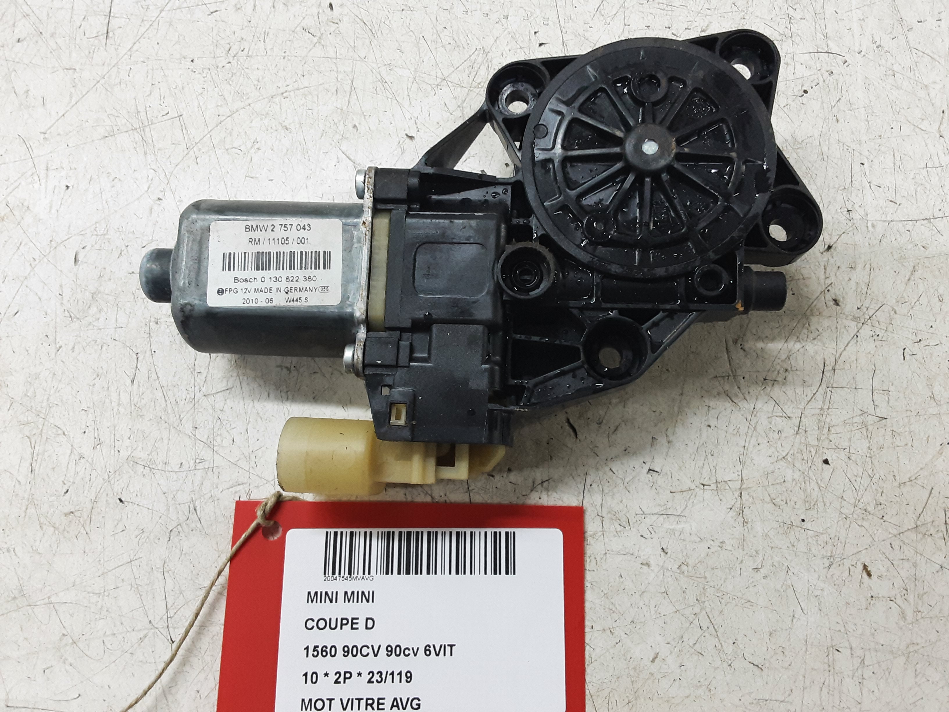 MOTOR RUITMECHANISME VOOR LINKS Mini R56 : 3-portes  11/06 &gt; 2010