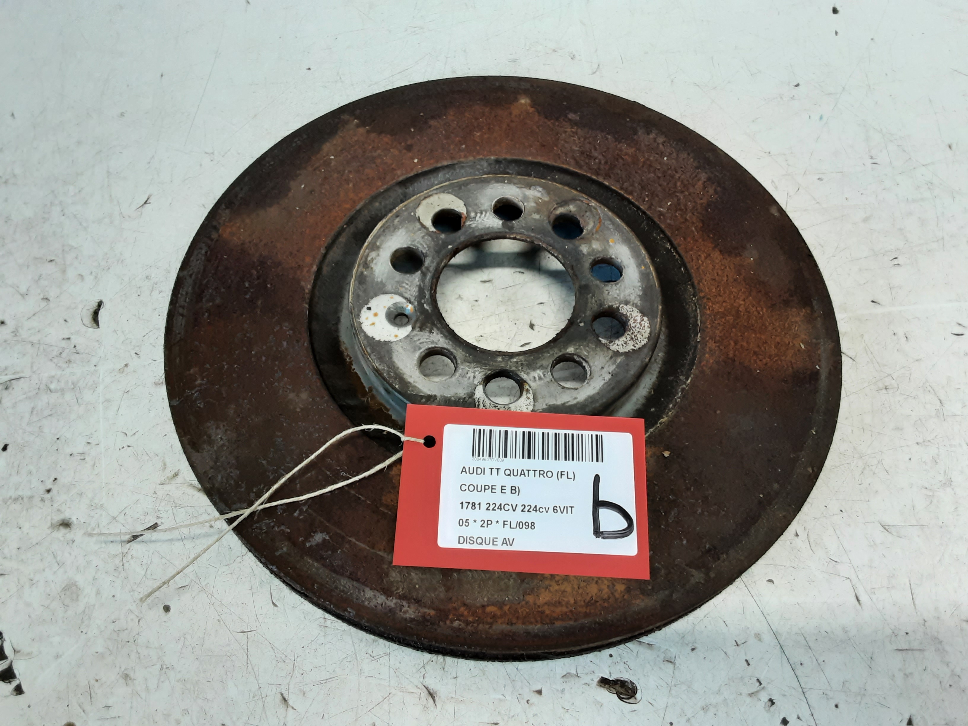 REMSCHIJF VOOR Audi TT 10/98 - 06