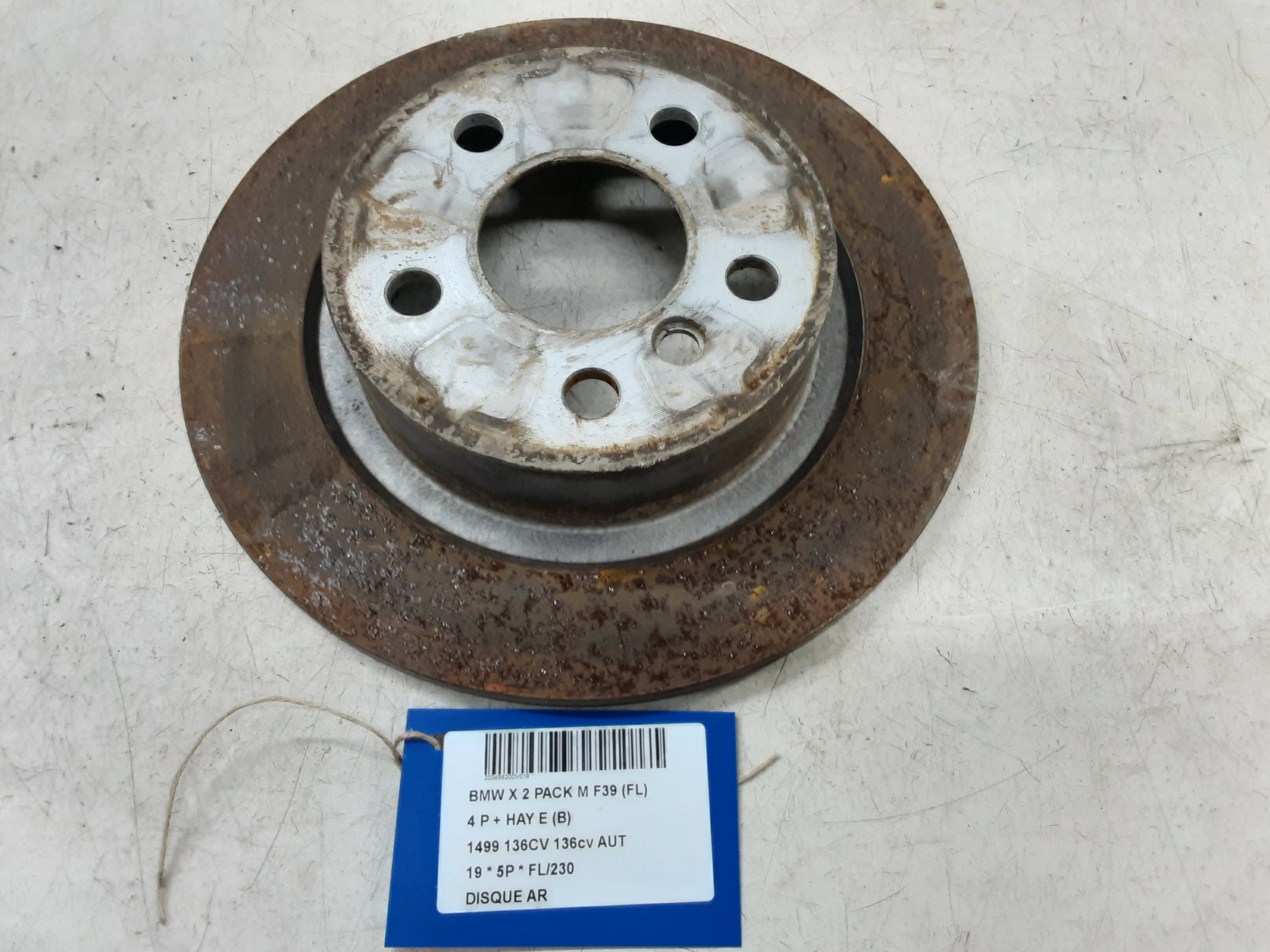 DISQUE ARRIERE Bmw X 2 F39 03/18+